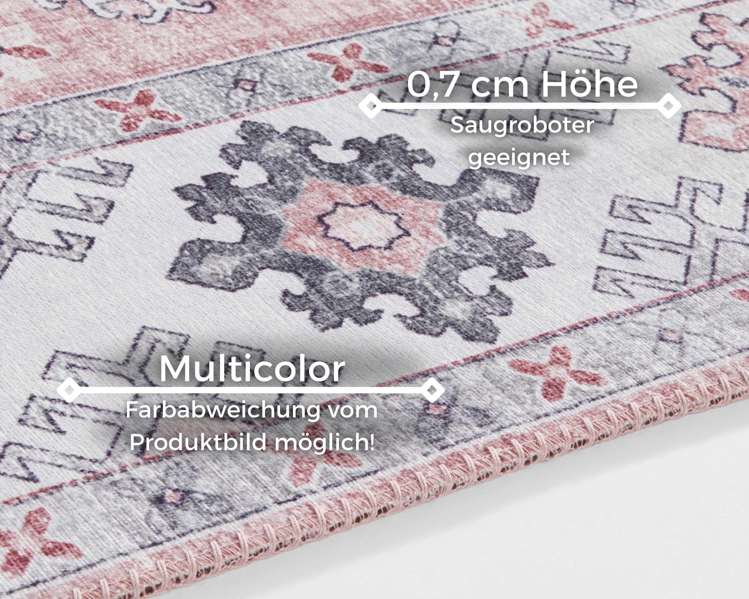 HANSE Home Teppich »Gratia« rechteckig 5 mm Höhe Orientalisch, Vintage, Flachgewebe, Läufer, Wohnzimmer, Schlafzimmer