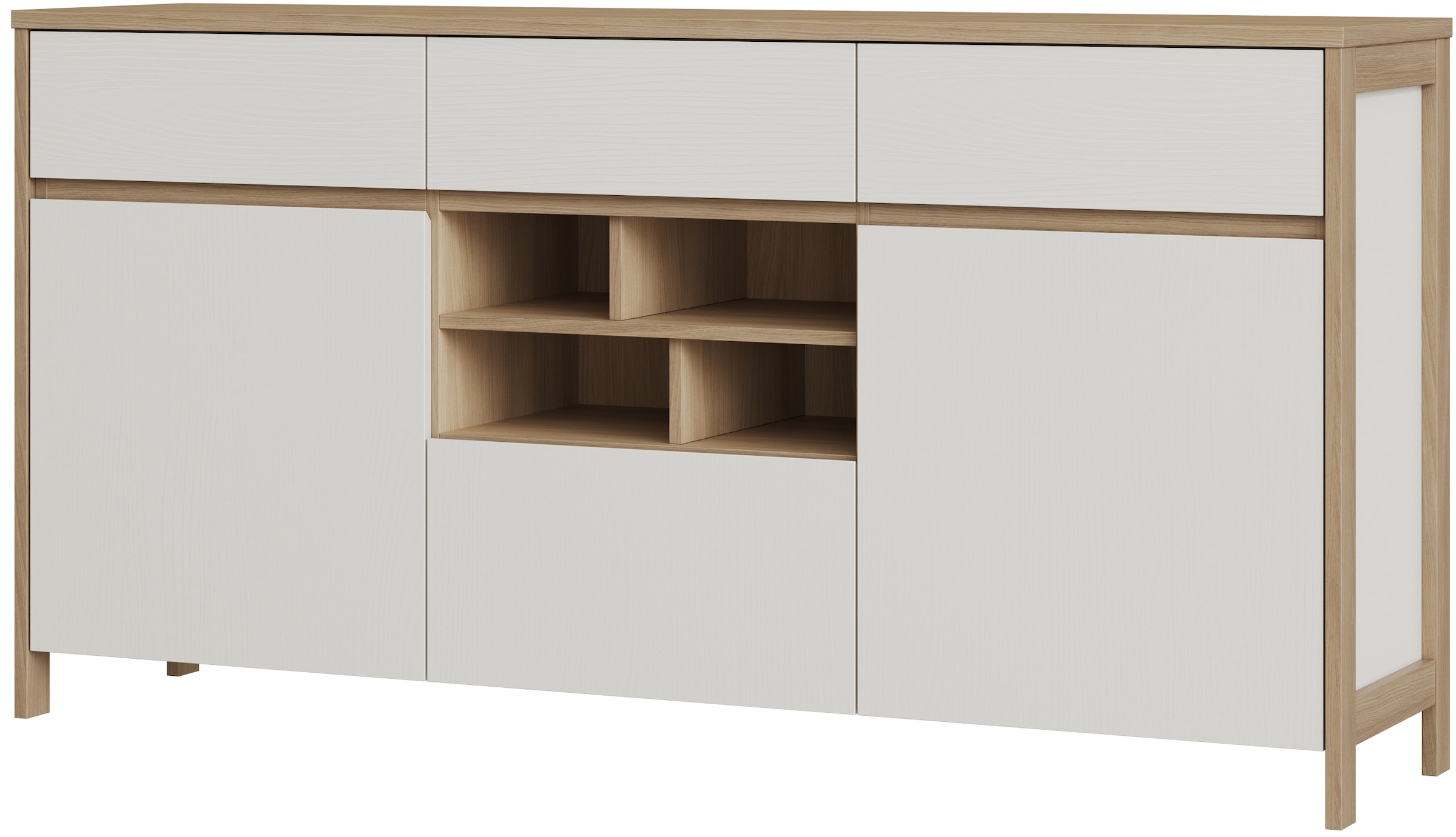 Home affaire Sideboard »Stranda, moderner Schrank, Kommode im Scandi-Style, 165 cm breit« elegante Rahmenoptik, ausreichend Stauraum, vielseitig einsetzbar