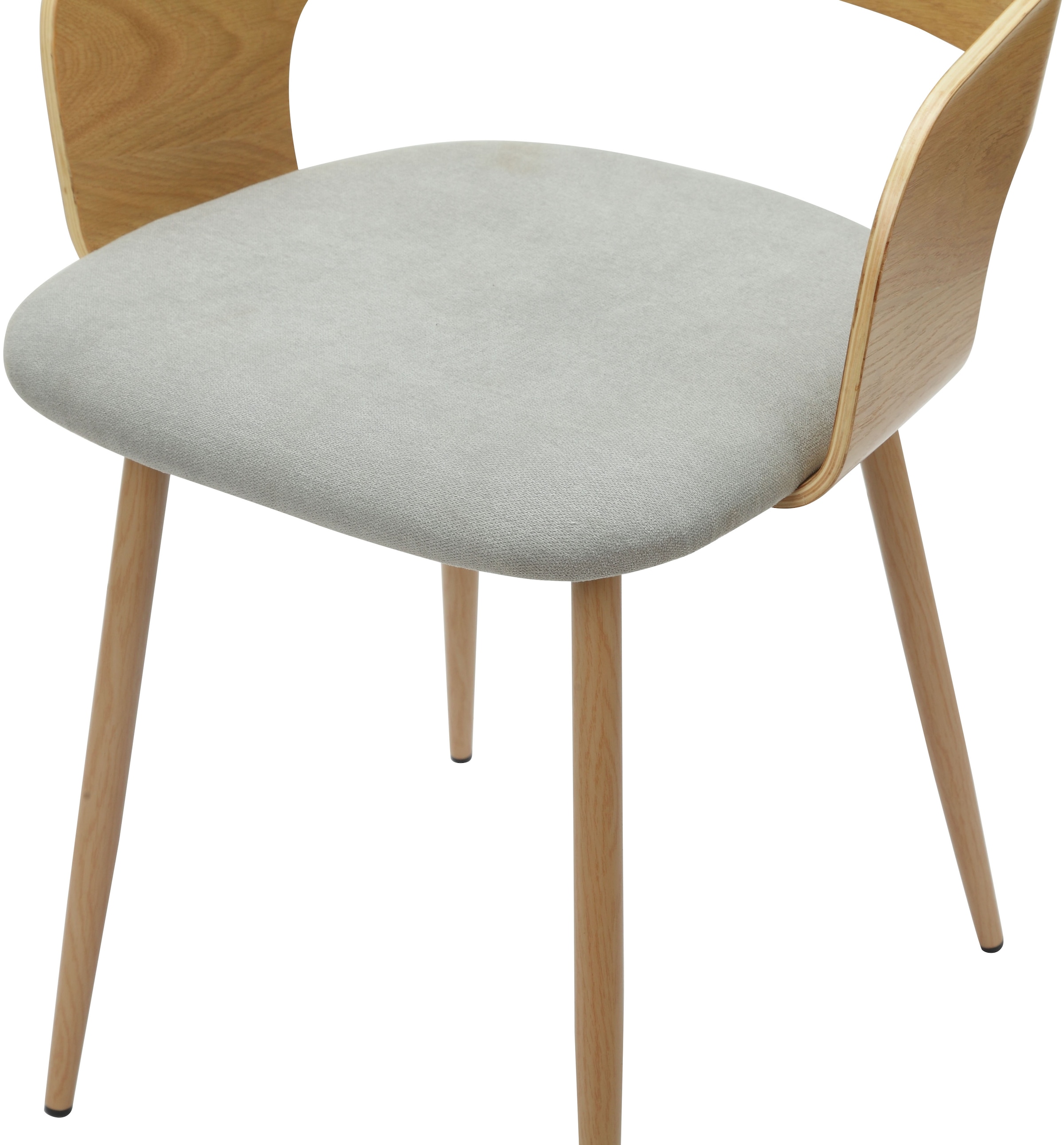 Home affaire Chaise de salle à manger »Belleville« (Set) 2 cuisRückenlehne in Eichenfurnier, Beine aus Metall