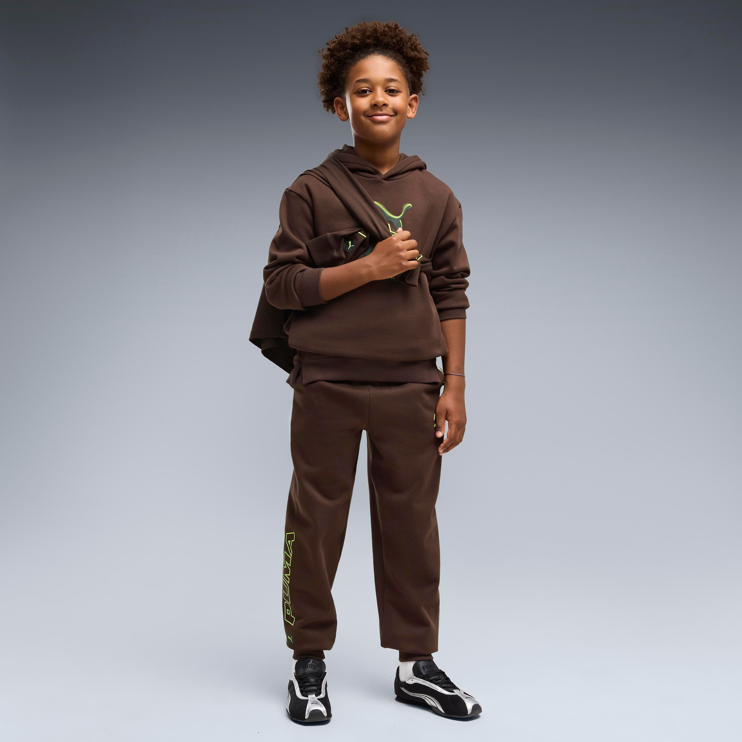 PUMA Kapuzensweatshirt »STREET RELAXED HOODIE FL B«, mit Kapuze, Eingrifftaschen, Ärmellänge lang, für Jugendliche

