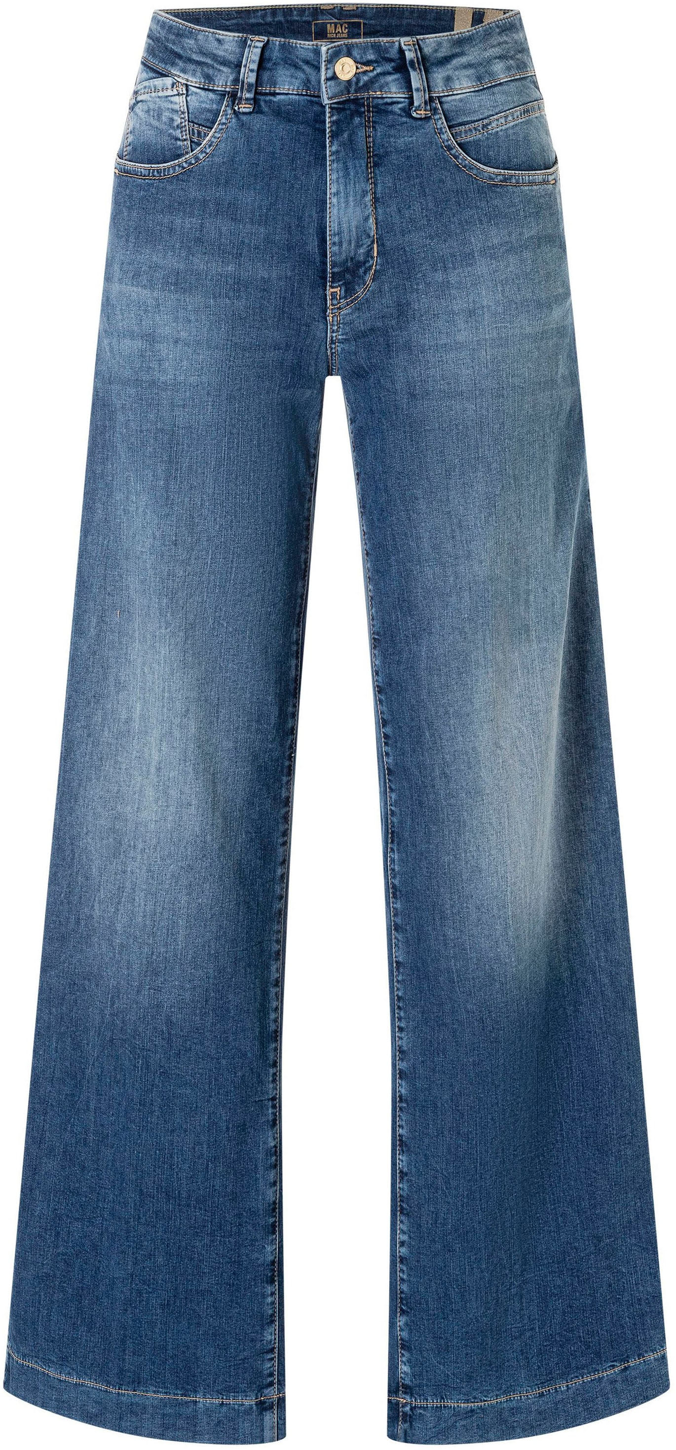 MAC Stretch-Jeans »RICH PALAZZO« Naht-Details an den Gesässtaschen