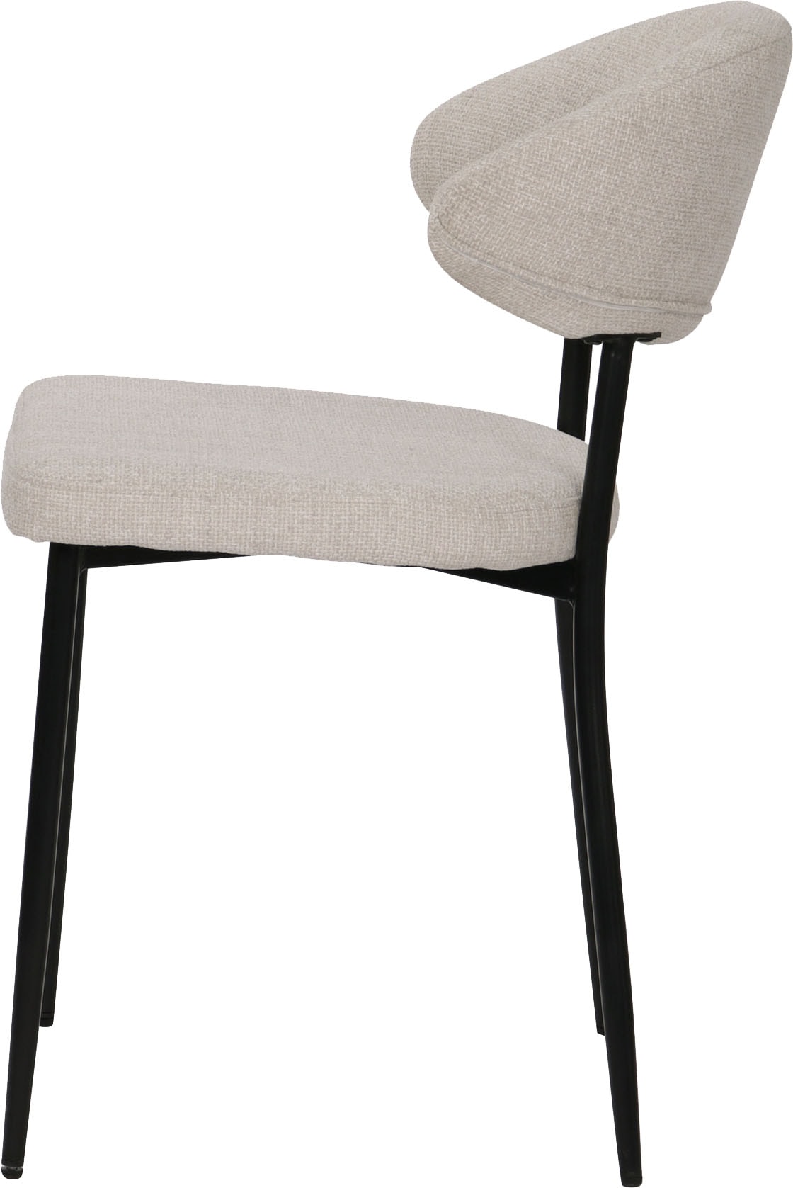 SIT Chaise à 4 pieds »Odessa 2er-Set Polsterstühle mit Strukturstoff & Metallgestell« (Ensemble) 2 cuisTissu structuré Öko-Tex & dossier ergonomiquement arrondi