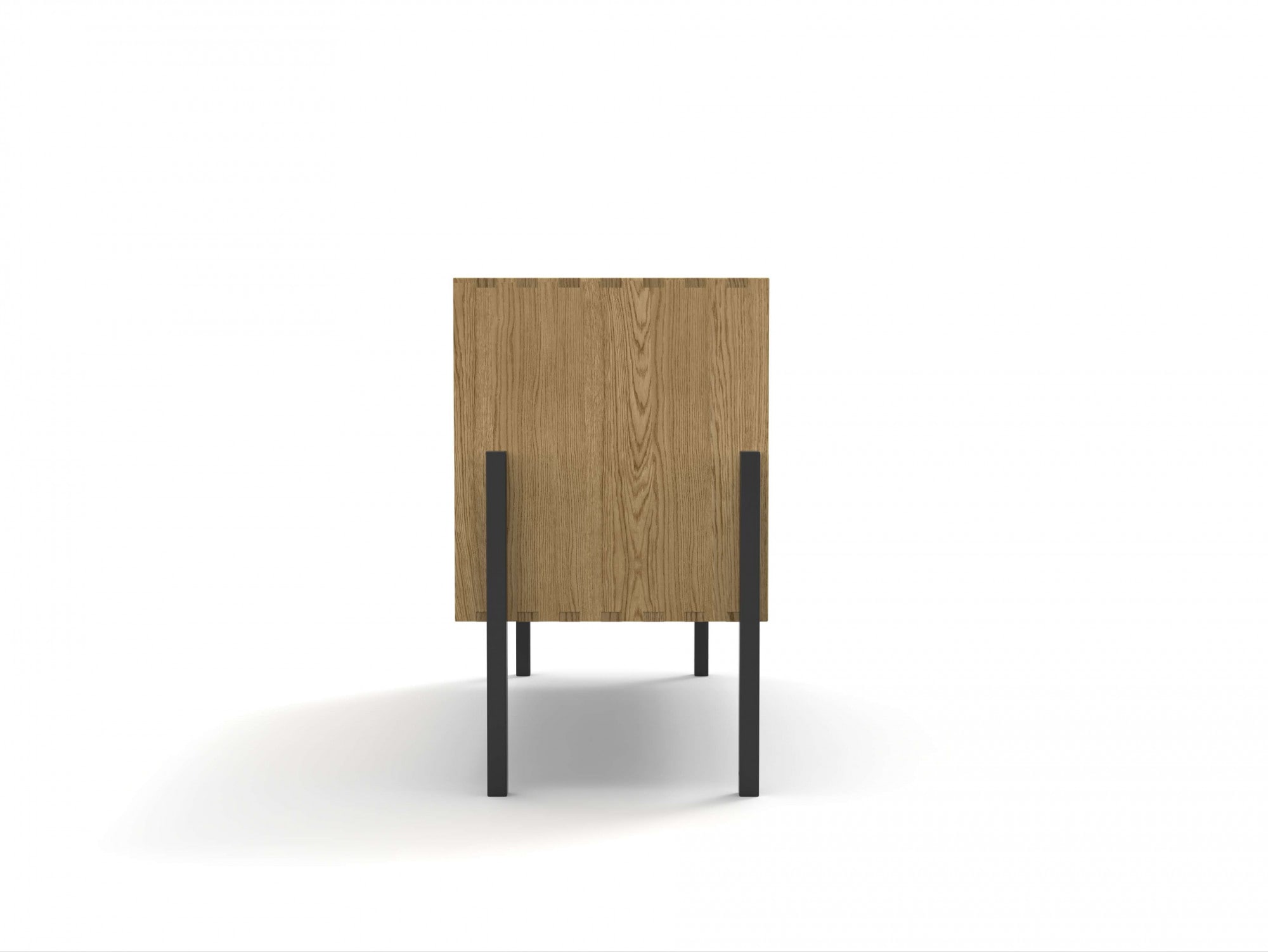 andas Lowboard »Finton« Kommode mit 2 Türen, Korpuss aus massiver Eiche, Breite 76 cm