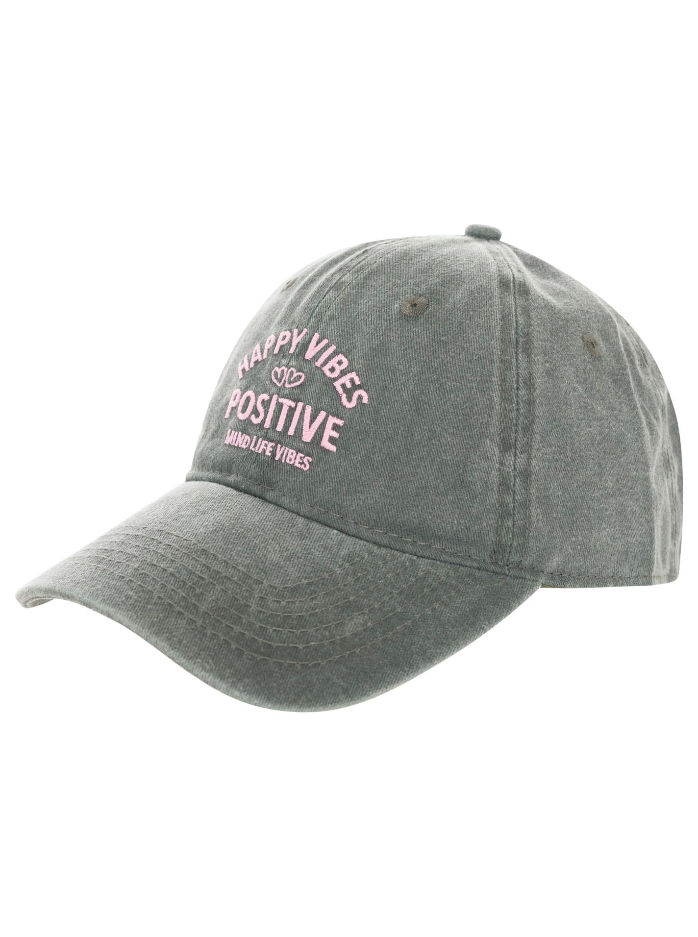 Zwillingsherz Baseball Cap »"Happy Vibes"« modernen Vintage-Look, Stickerei