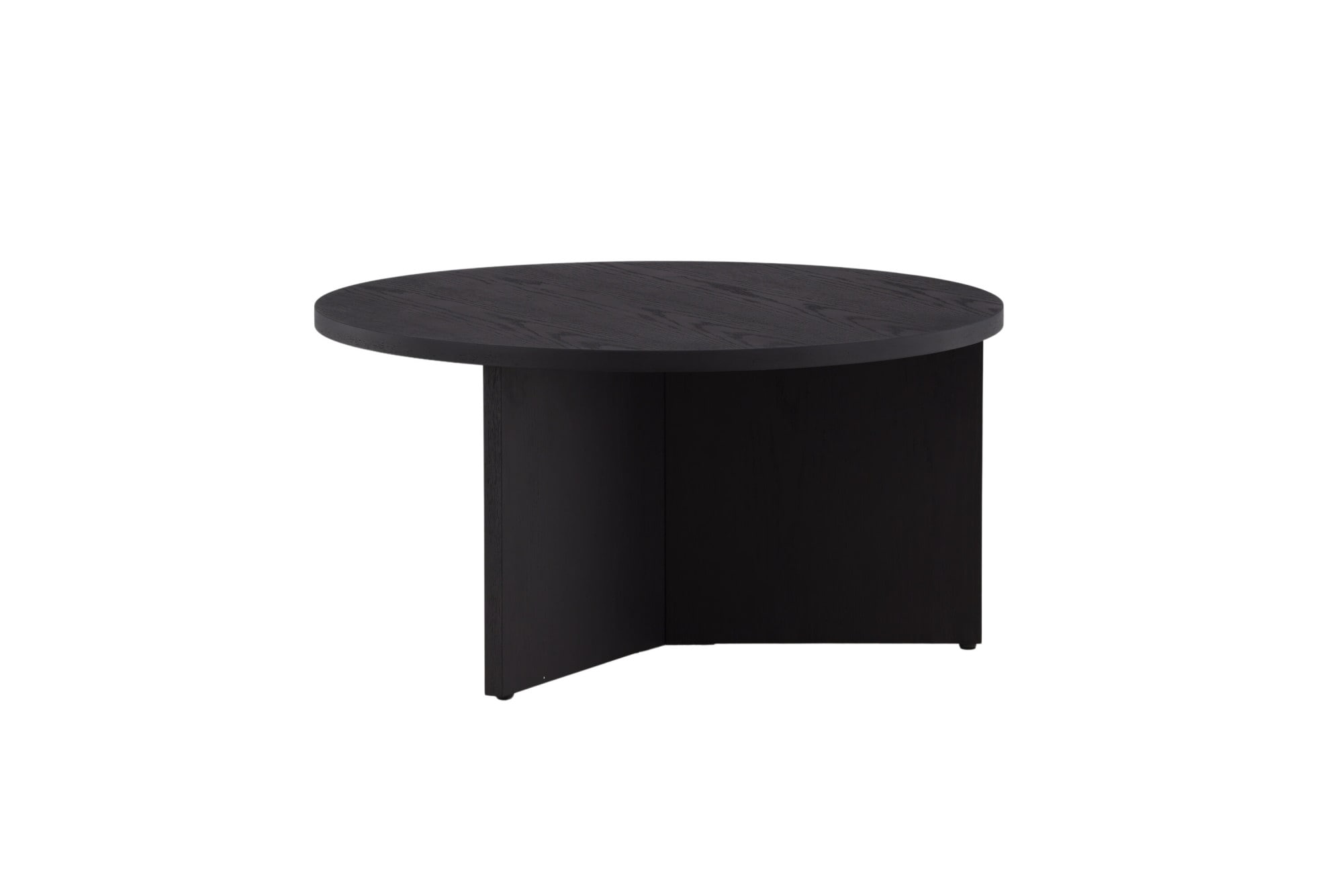 Venture Home Table basse »Saltö, kompakter Couchtisch in Holzfurnier-Optik, Schwarz, Ø 65 cm« Sofatisch, Furnier, rund, kompakt, niedrig, edel
