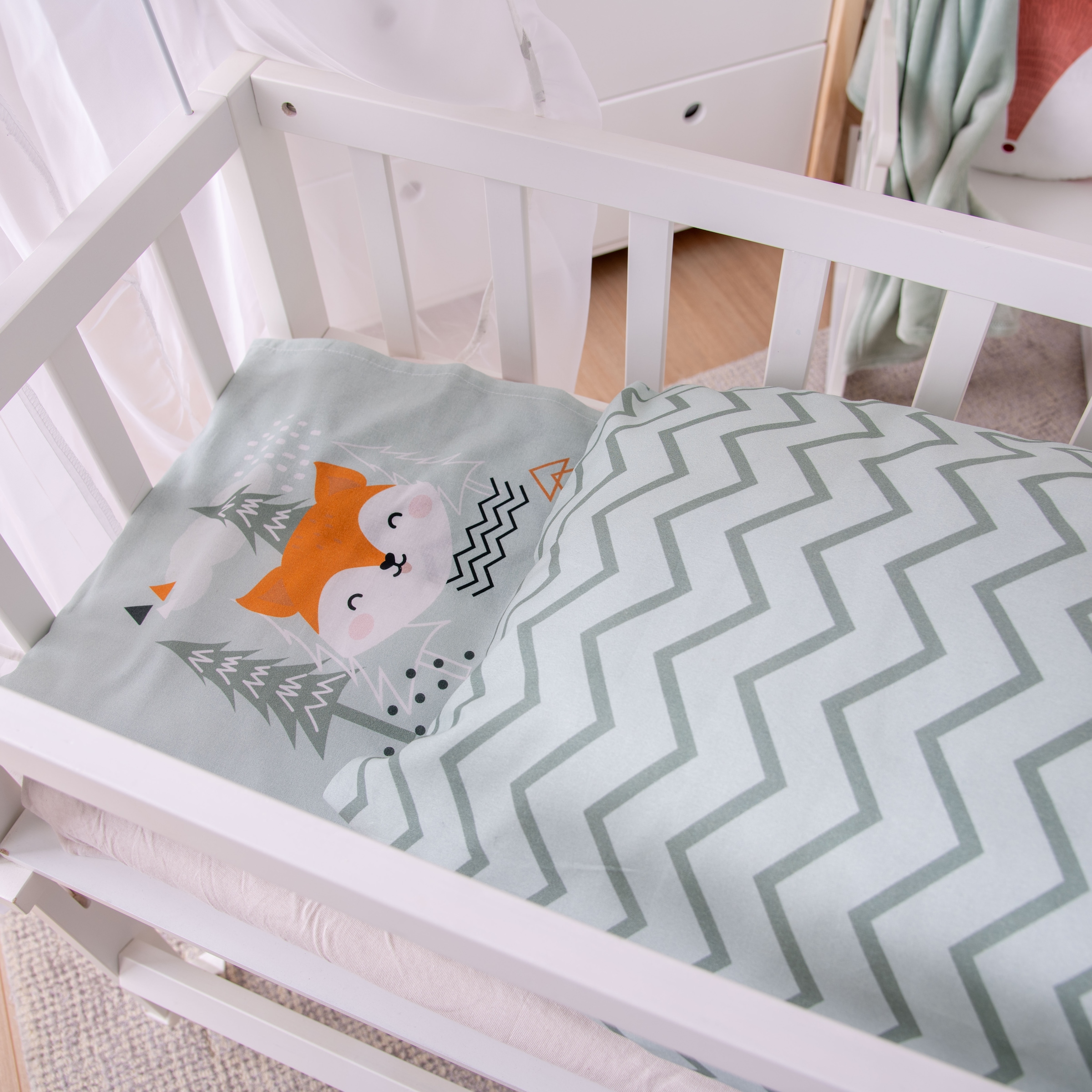 Baby Best Linge de lit pour bébé »babybest Nordic Forest« 2 pièces avec fonction réversible