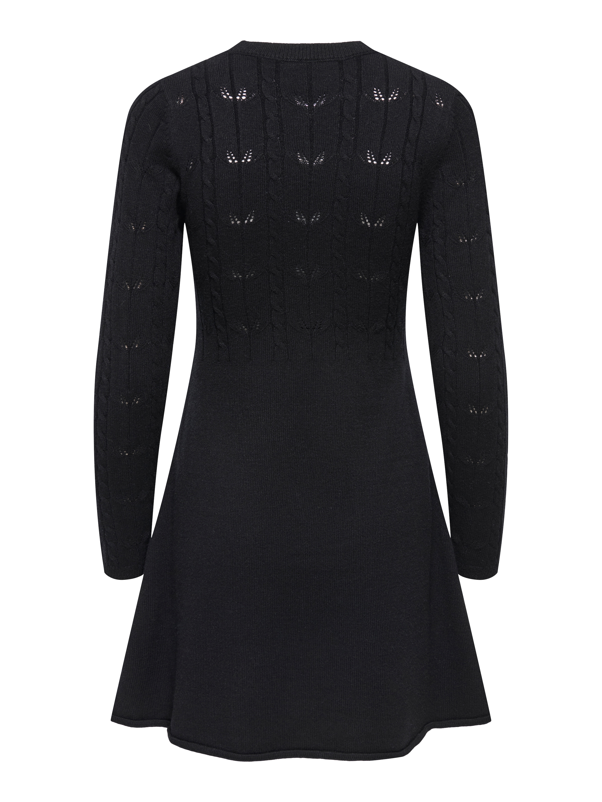 ONLY Robe en tricot »ONLKATIA LIFE LS O-NECK CABL DRES EX KNT« Viskosemischung, regular fit, Rundhals