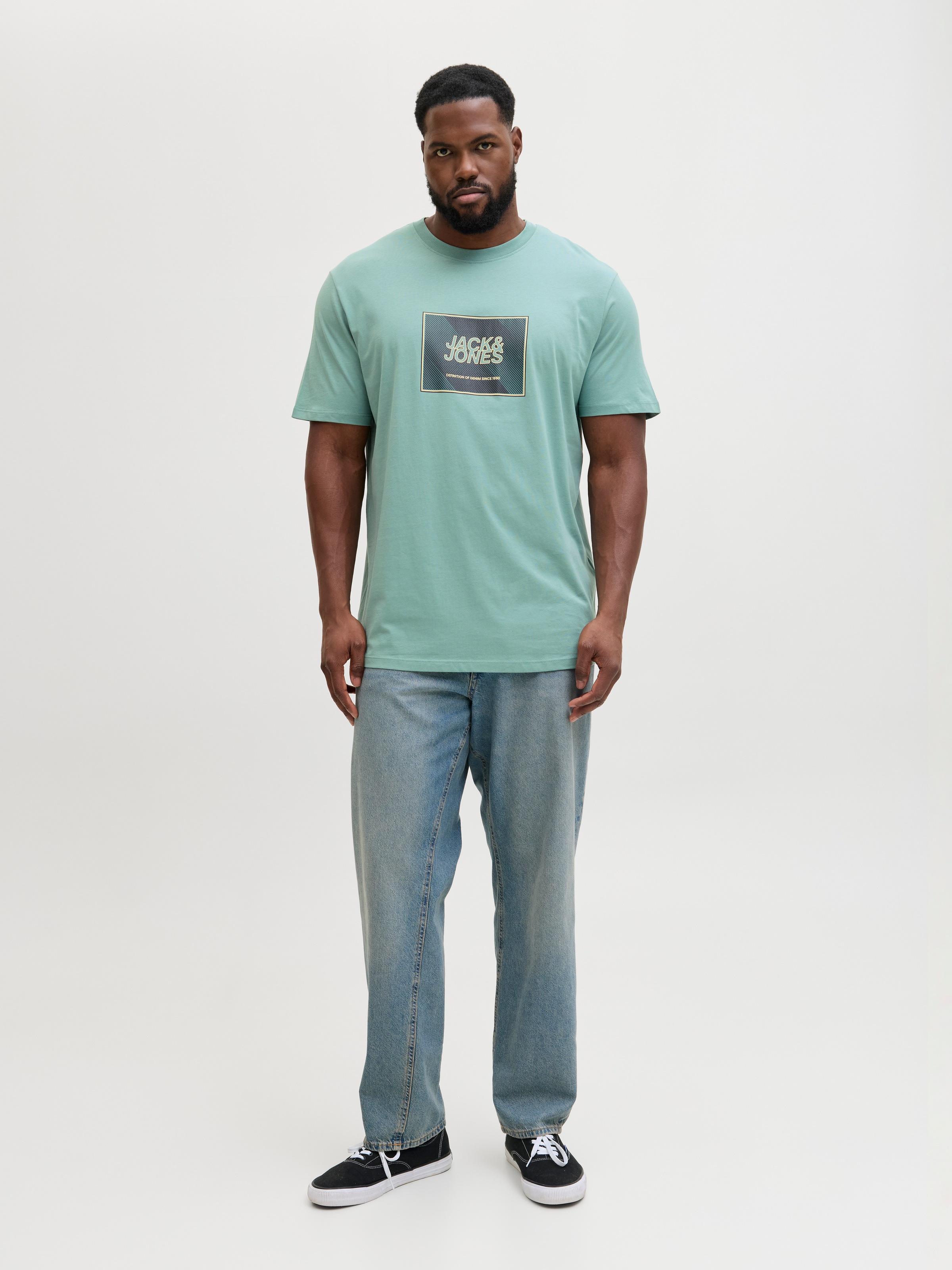Jack & Jones PlusSize Rundhalsshirt »JJRAIN TEE SS CREW NECK PLS«