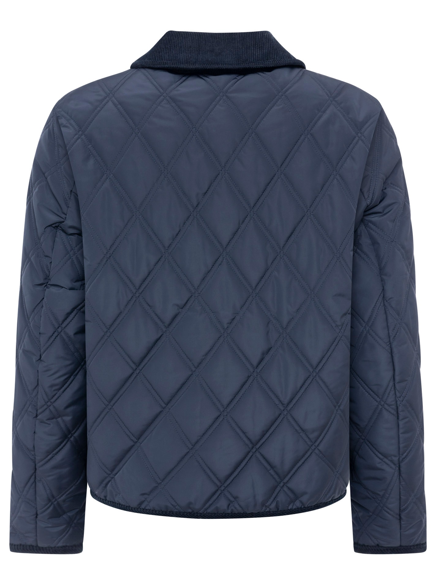 Zwillingsherz Veste matelassée »"Classic"« sans capuche col en velours côtelé, patte de boutonnage et poches