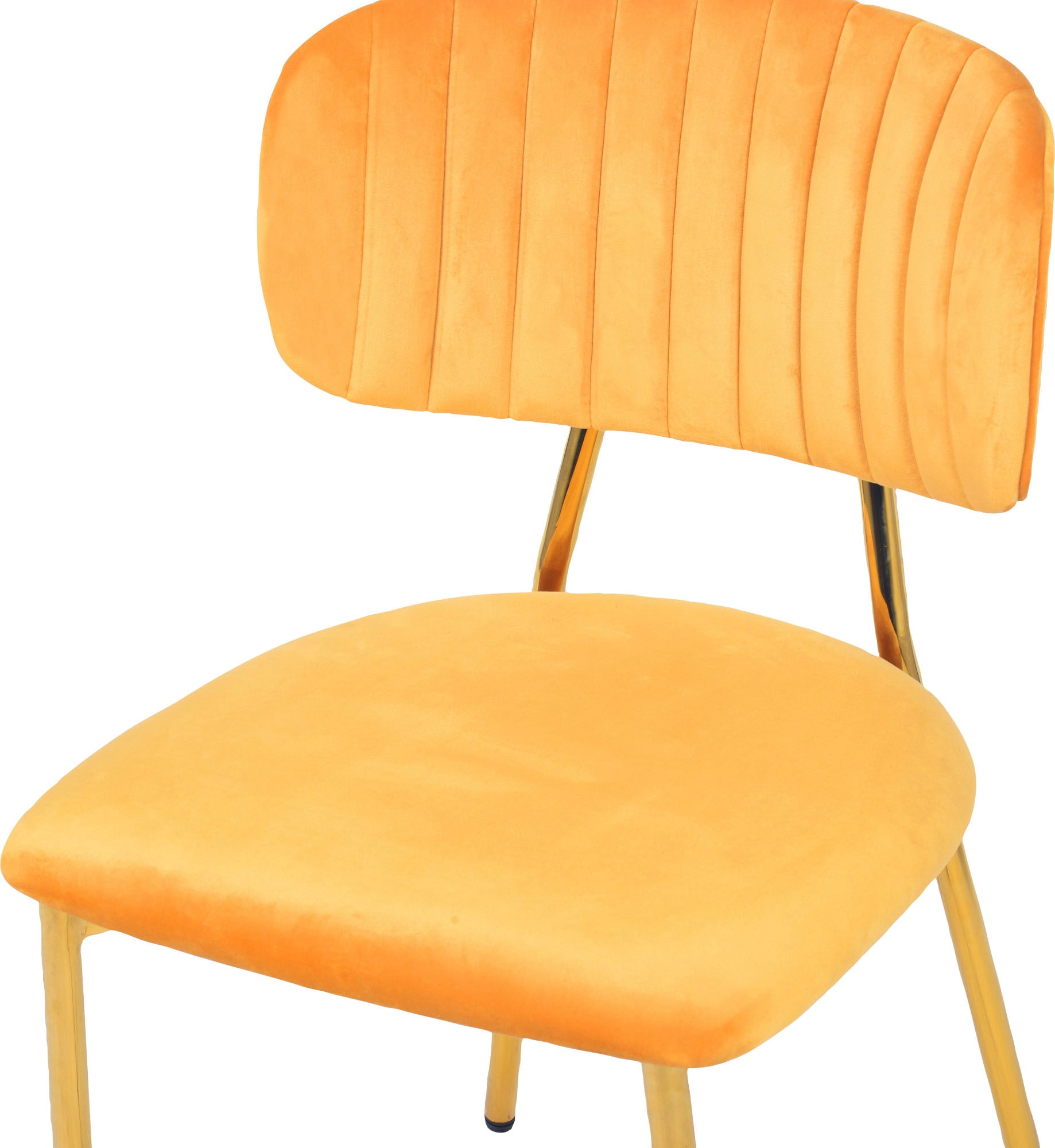 Kayoom Esszimmerstuhl »Stuhl Kian 125 2er-Set,filigranes Metallgestell,pflegeleicht Samtbezug« (Set) 2 Stk.samtweicher Bezug, pflegeleichter Samtbezug