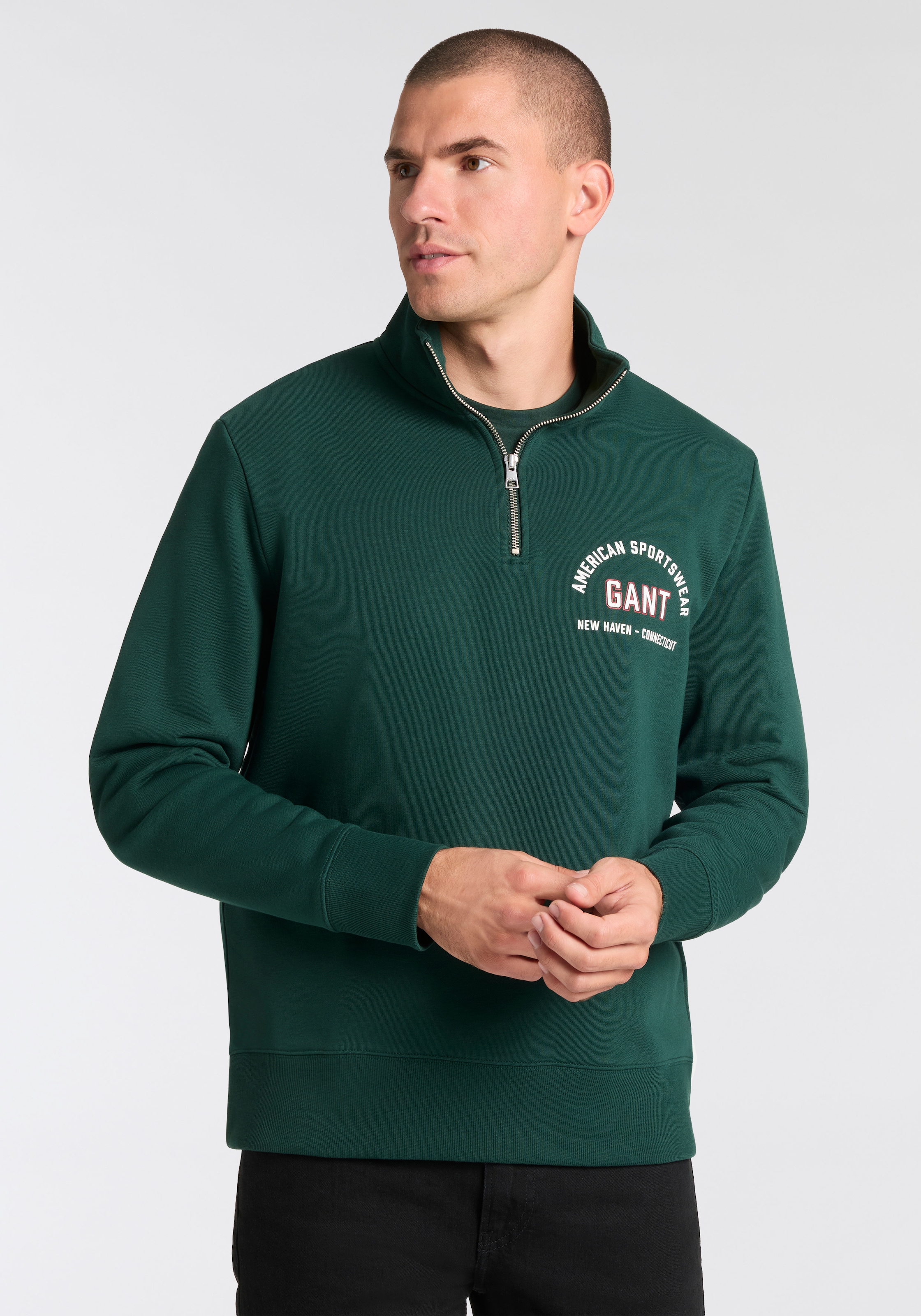 Gant Sweatshirt , Stehkragen mit Reissverschluss
