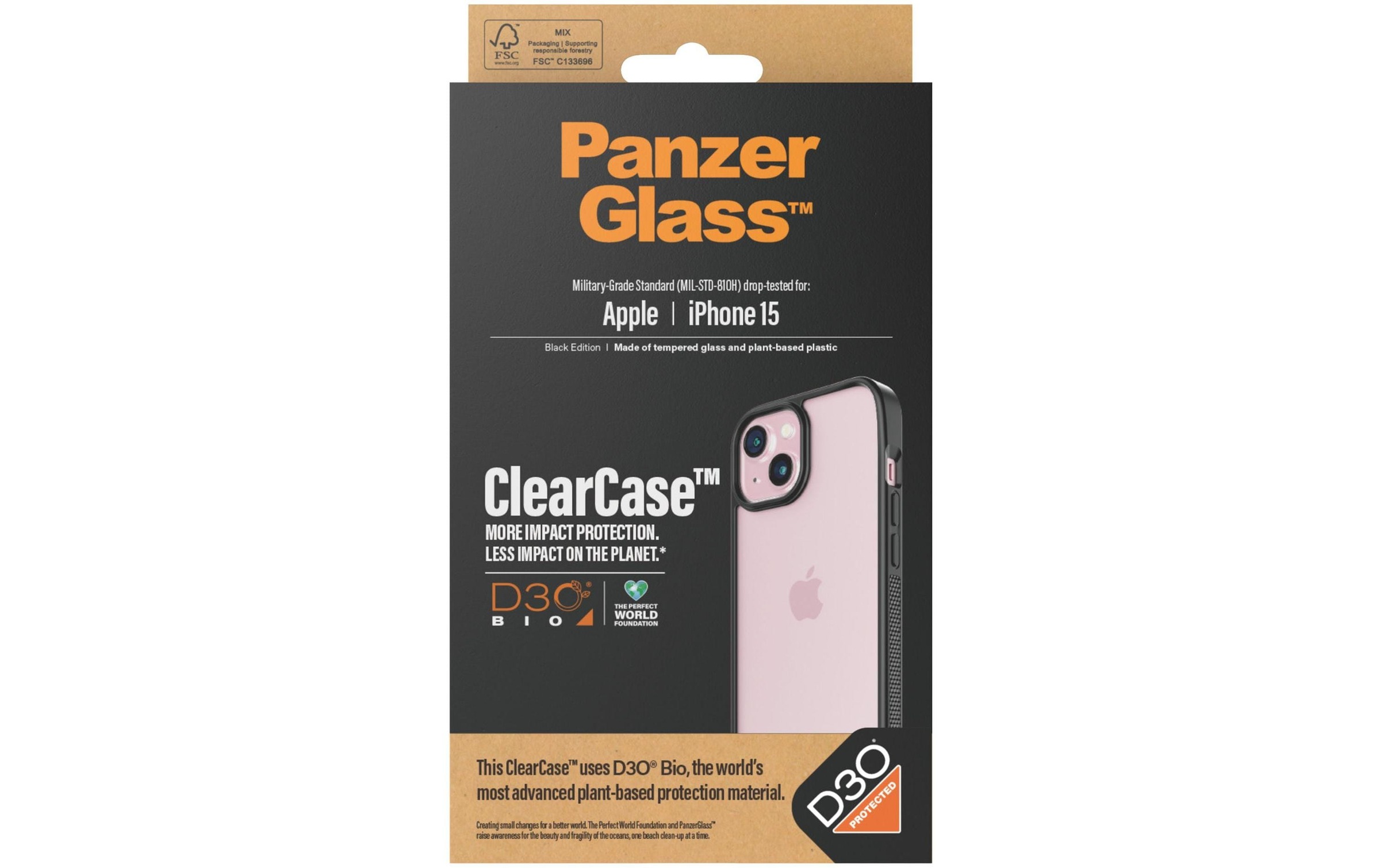 PanzerGlass Couverture arrière »ClearCase iPhone 15«