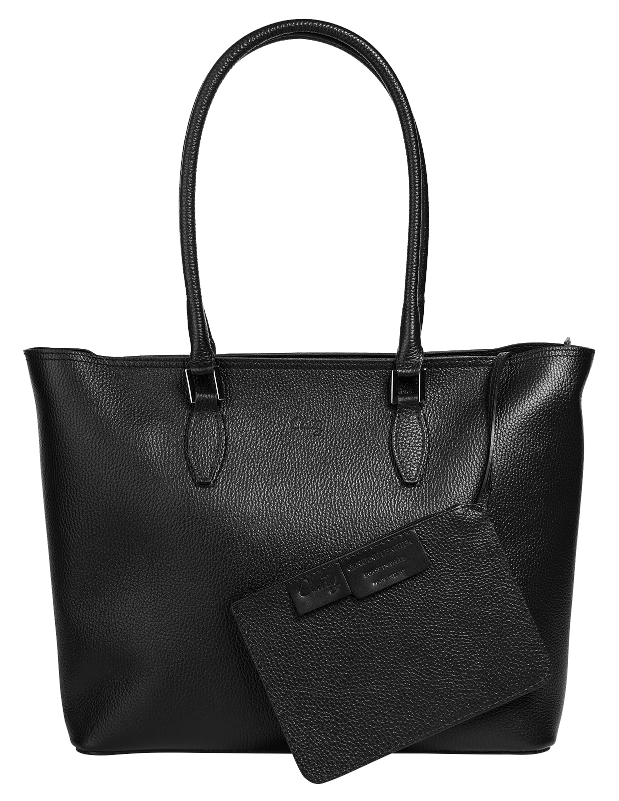 Cluty Shopper echt Leder, Made in Italy