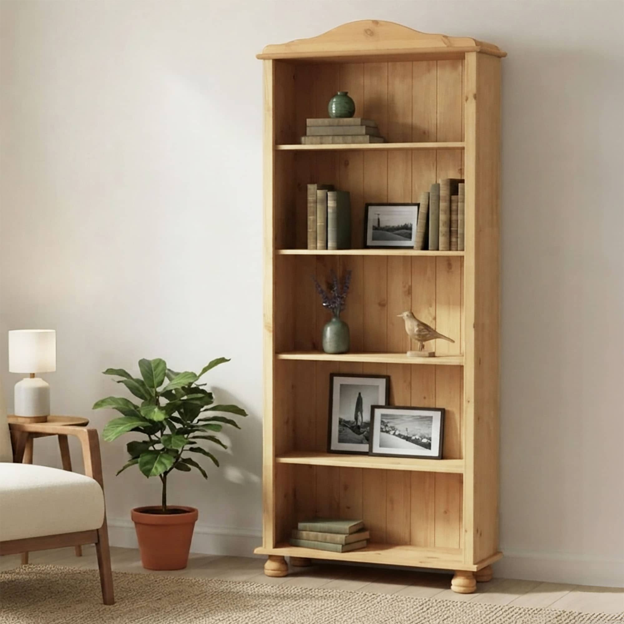 GOODproduct Étagère »Mette Bücherregal mit 5 offenen Fächern« en pin massif, en différentes tailles et couleurs