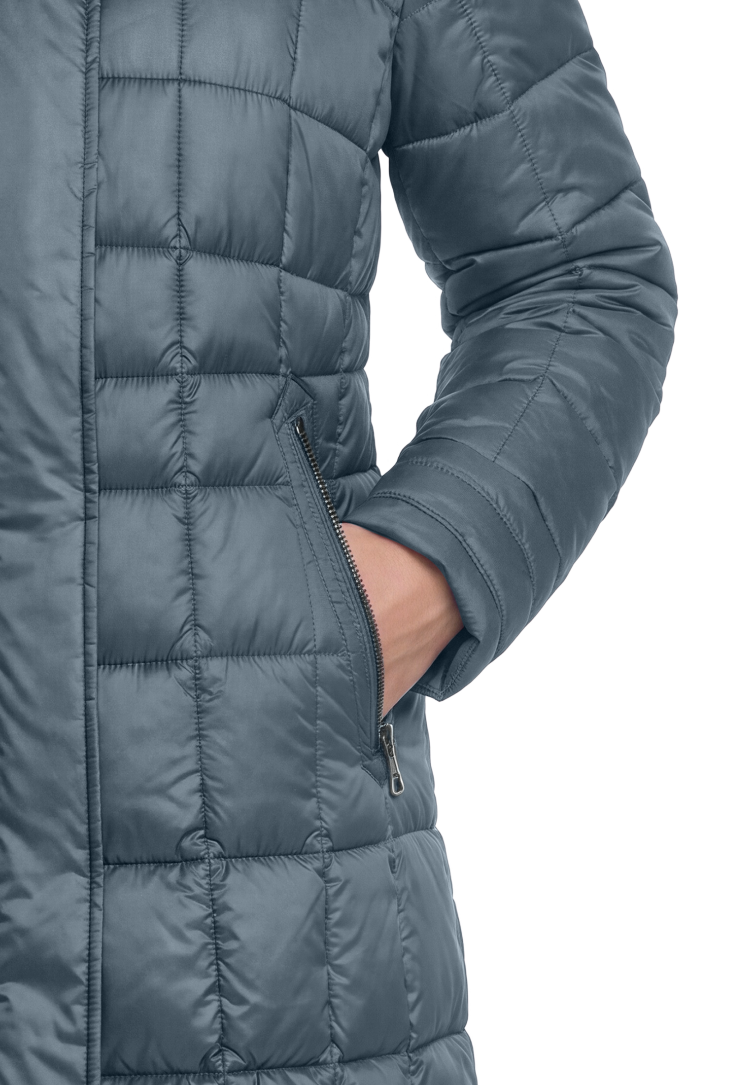 Gil Bret Manteau matelassé Veste d'hiver avec capuche amovible et fermeture éclair