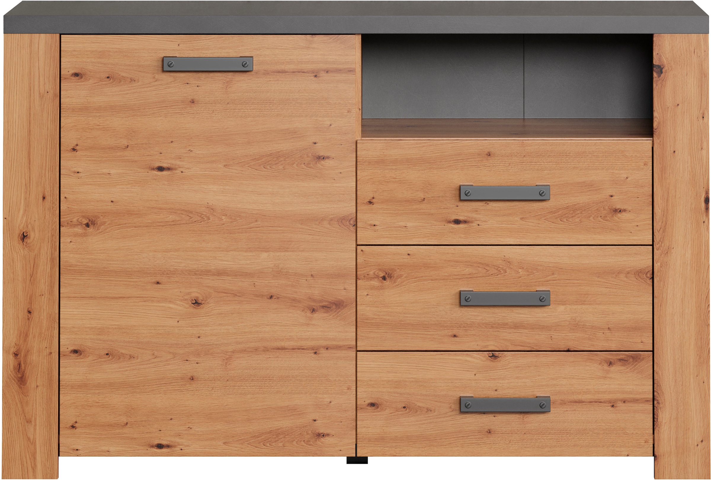 Home affaire Sideboard »Ambres« 1 cuis tlg. Sideboard, 1 Tür, 3 Schubkasten, 1 Fach, Soft-Close 127/40/83 cm