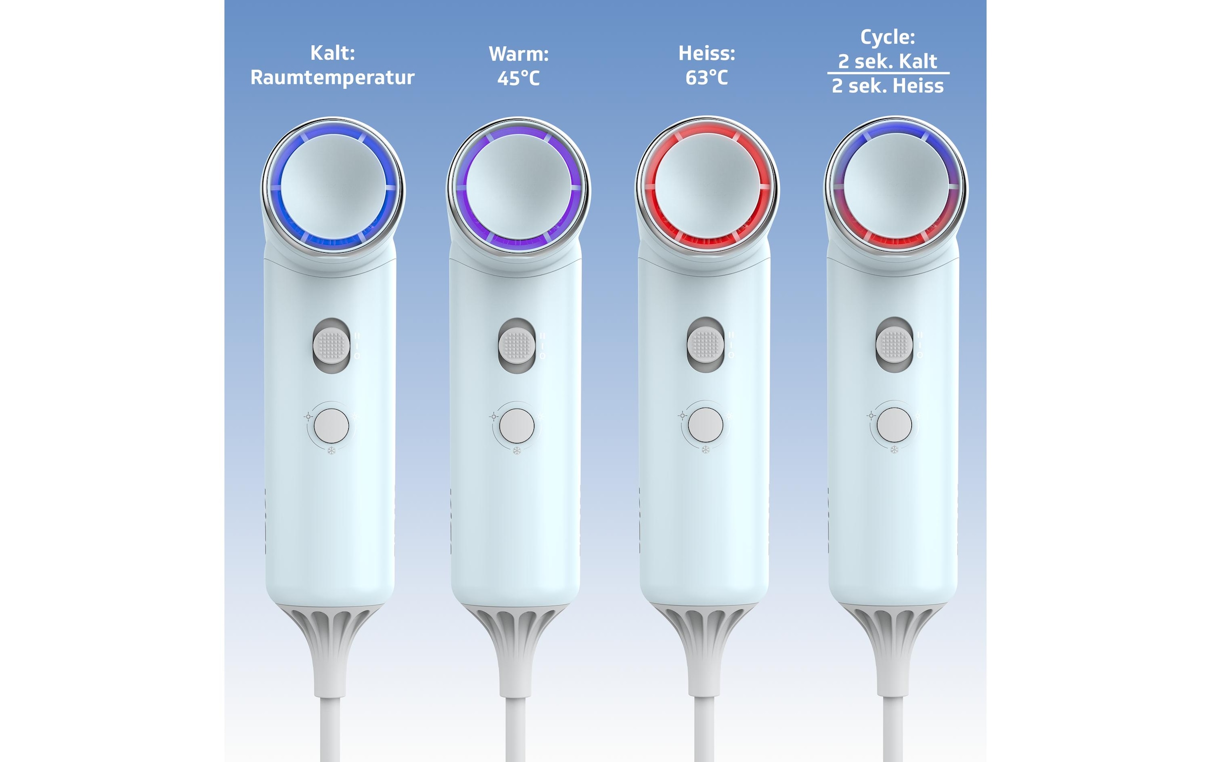   Sèche-cheveux de voyage »KiCA Jet Dry« 850 W Haartrockner inkl. Styling-Aufsatz