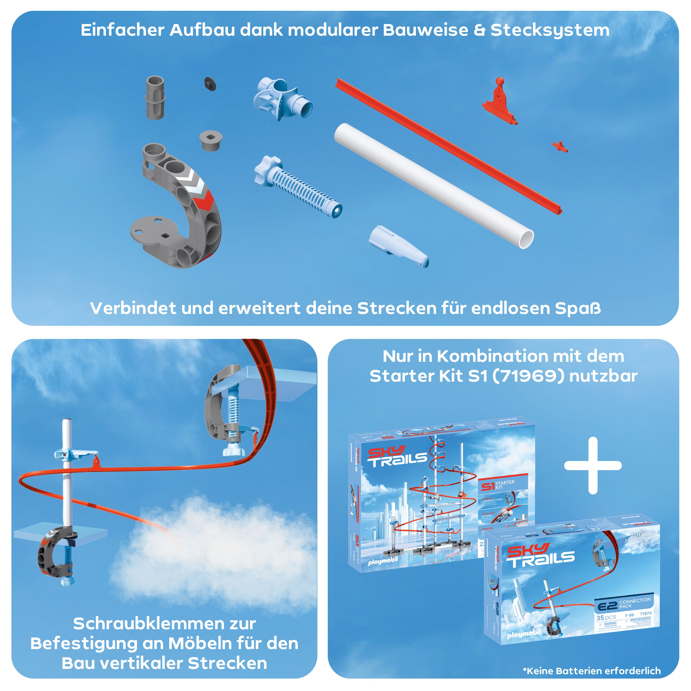 Playmobil® Jeu de construction »Connection Pack e2 (71974), Sky Trails« Made in Europe