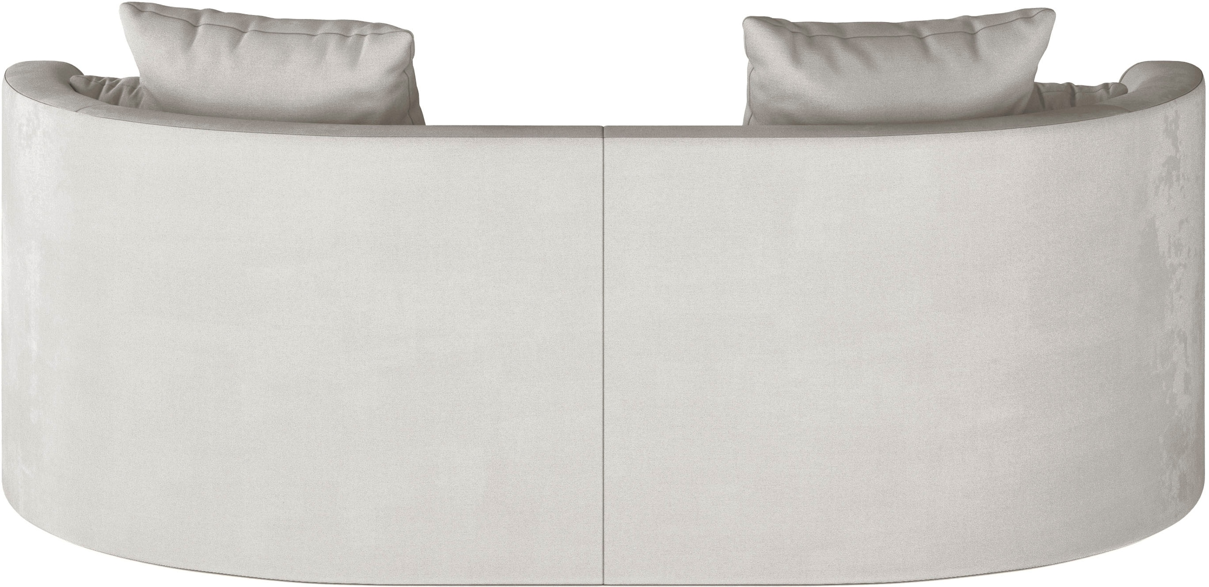 LeGer Home by Lena Gercke 2,5-Sitzer »ISALIE, rundes Loungesofa, mit Kissen, perfekt gepolstert« moderne Stoffe, mit 4 Zierkissen, extra grosse Sitzfläche
