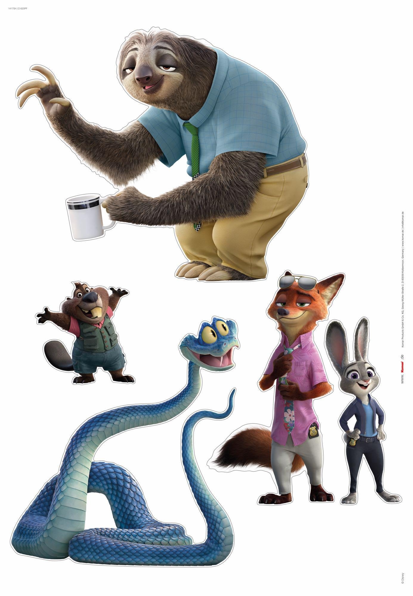 Komar Autocollant mural »Komar Wandtattoo - Zoomania - Grösse 50 x 70 cm« 50 x 70 cm (Breite x Höhe)