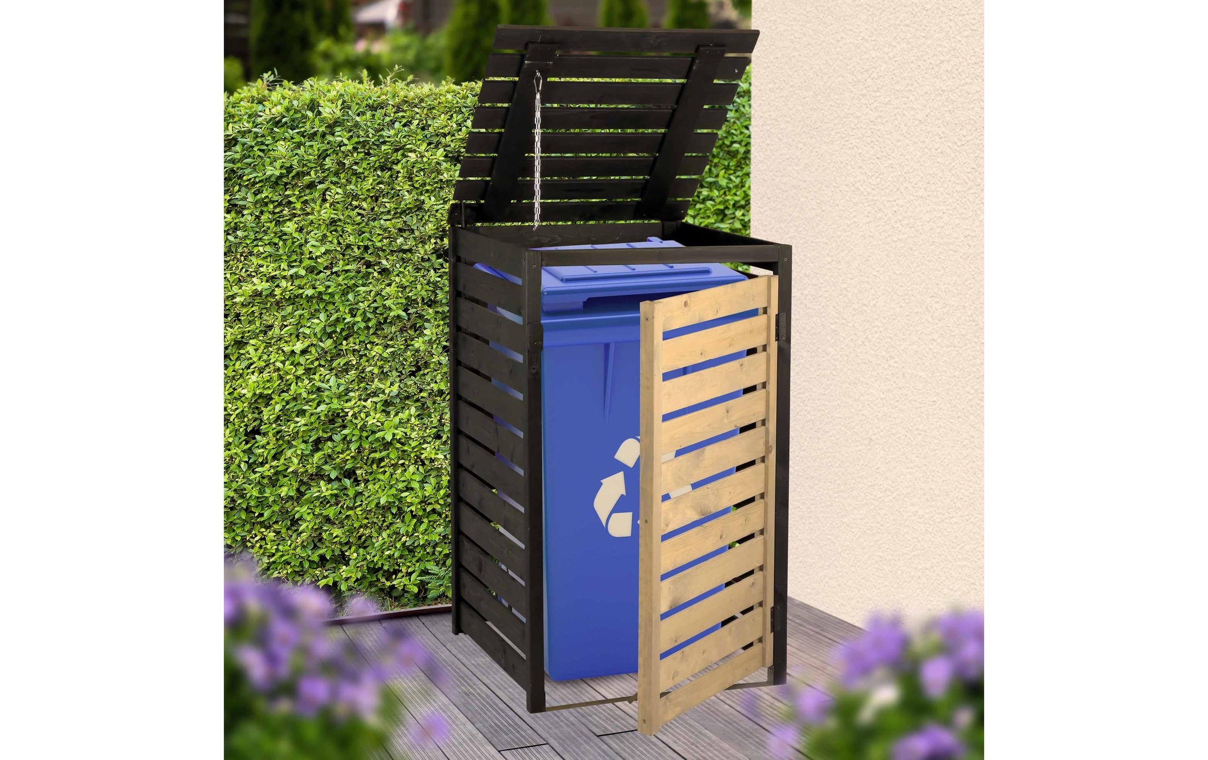 dobar Mülltonnenbox »120 L« Bausatz aus Fichtenholz für Mülltonnen