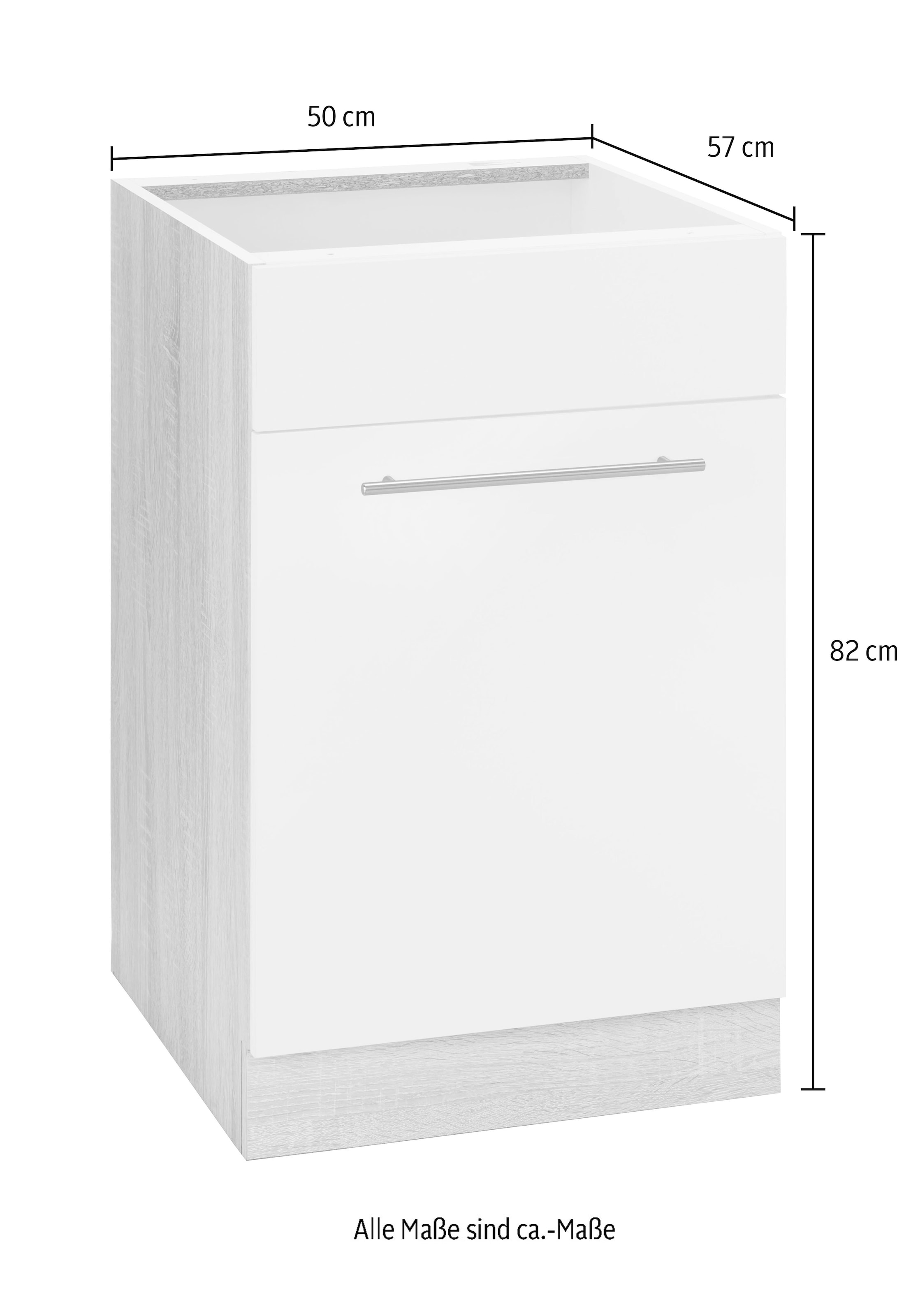 wiho Küchen Spülenschrank »Flexi2« Breite 50 cm