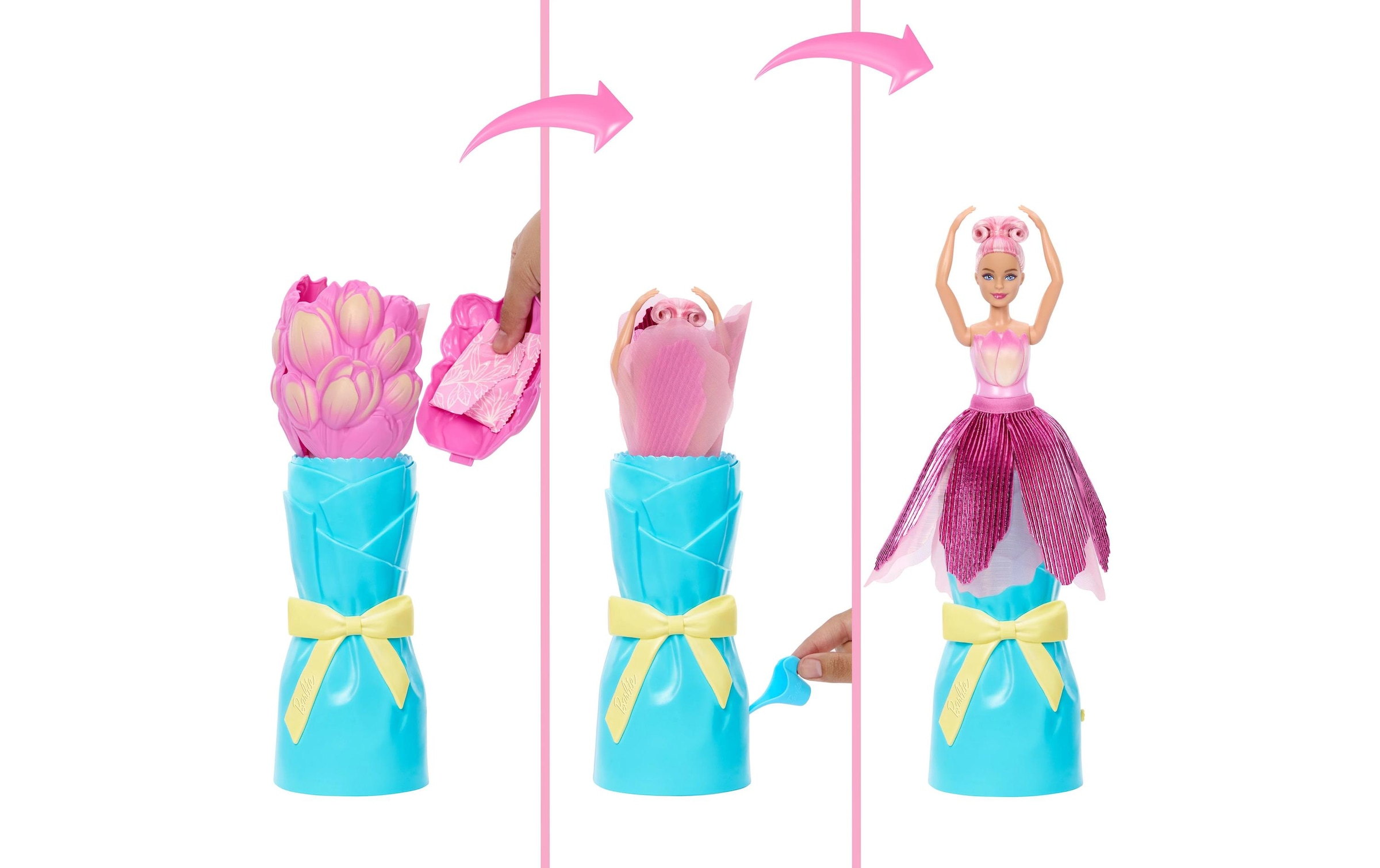 Barbie Anziehpuppe »Flower Surprise Puppe - pinke Tulpe« mit Duft