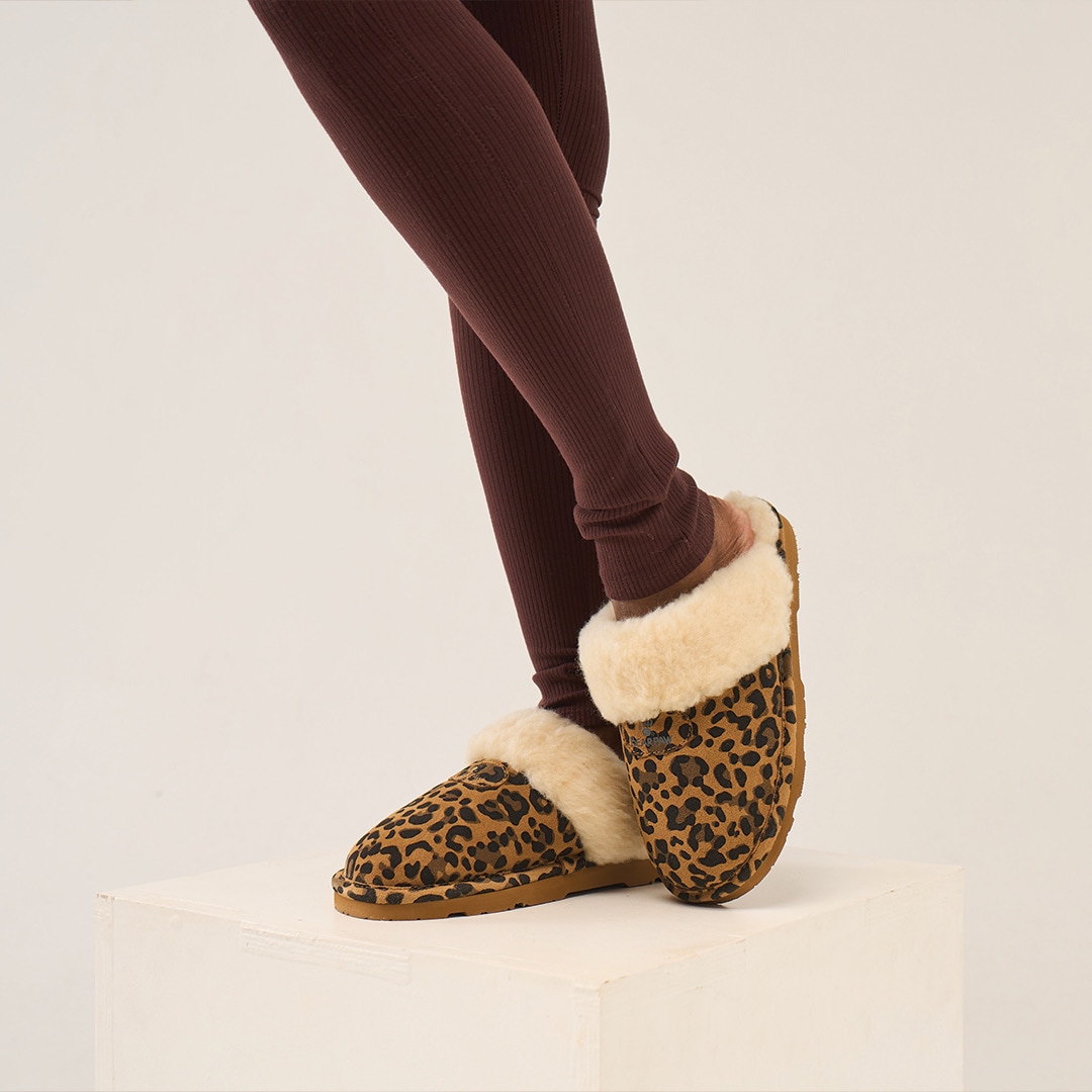 Bearpaw Sabot »Loki Exotic«  Chaussons d'intérieur, sabot avec motif léopard