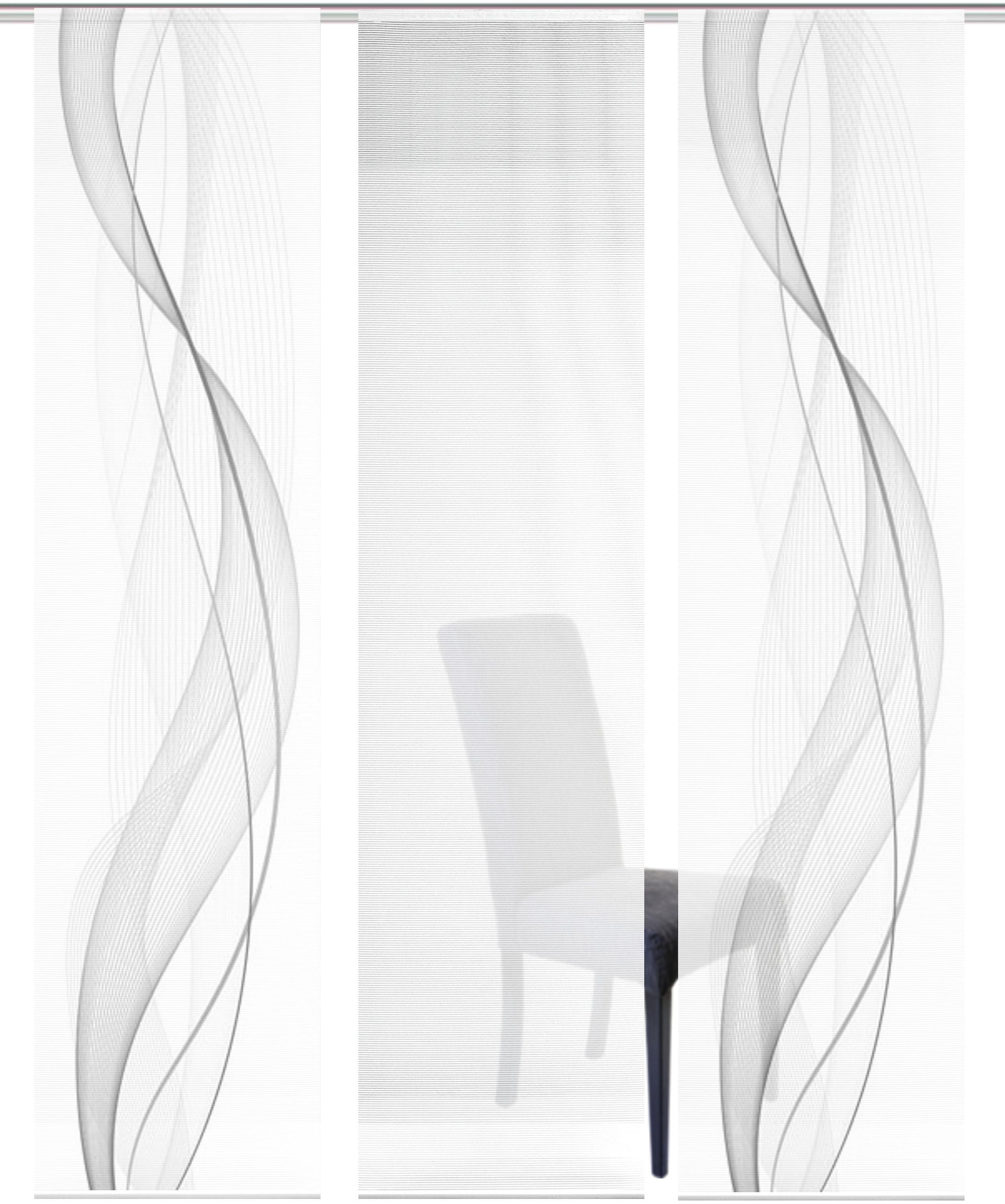 Vision S Rideau coulissant »3ER SET HEIGHTS« Support de panneau 3 cuis tlg. HxB: 260x60, Schiebevorhang 3er Set Digitaldruck