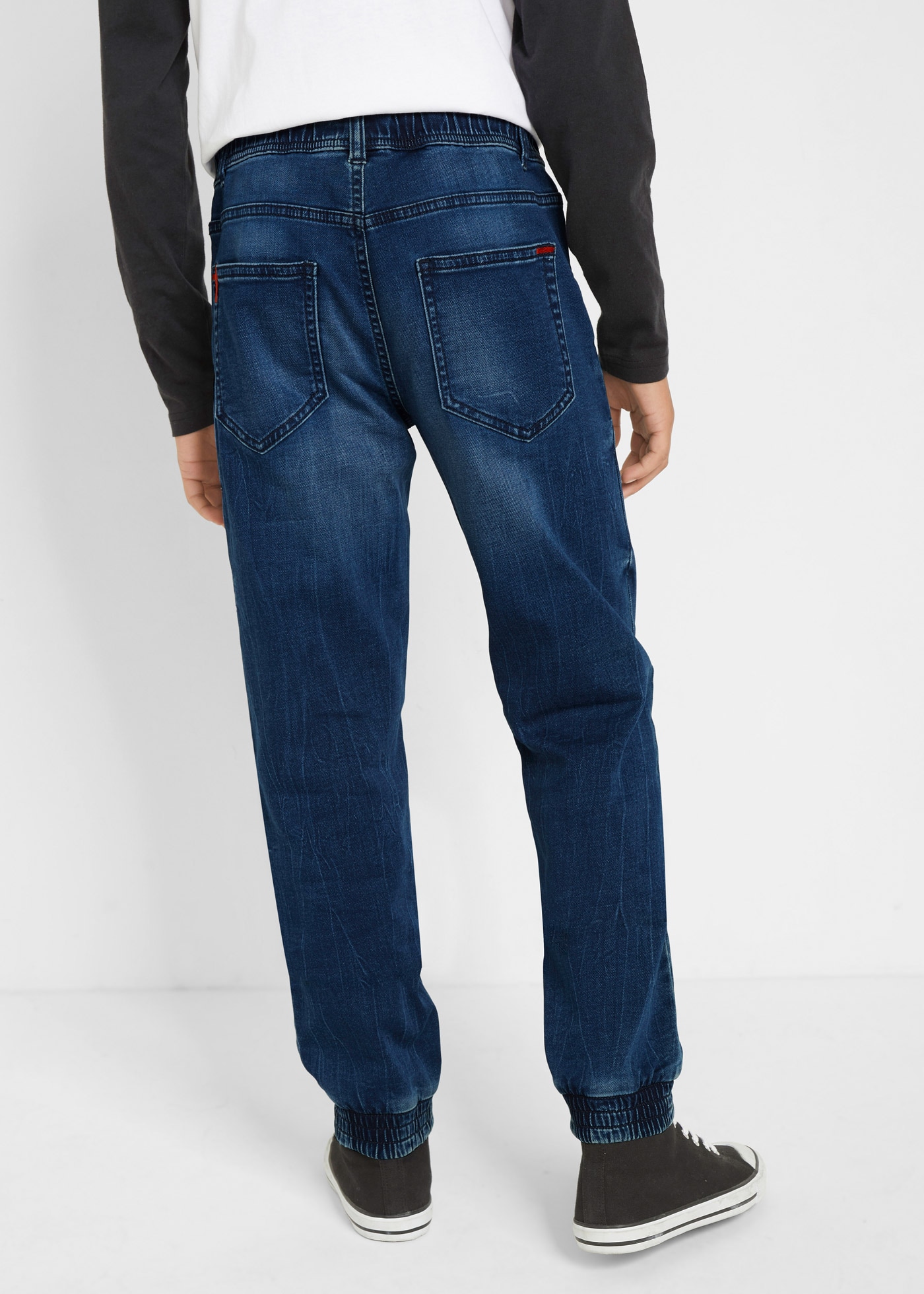 bonprix Jeans coupe régulière »Regular-Fit-Schlupf-Jeans aus Sweatdenim, Tapered«, Regular-Fit-Schlupf-Jeans aus Sweatdenim, Tapered
