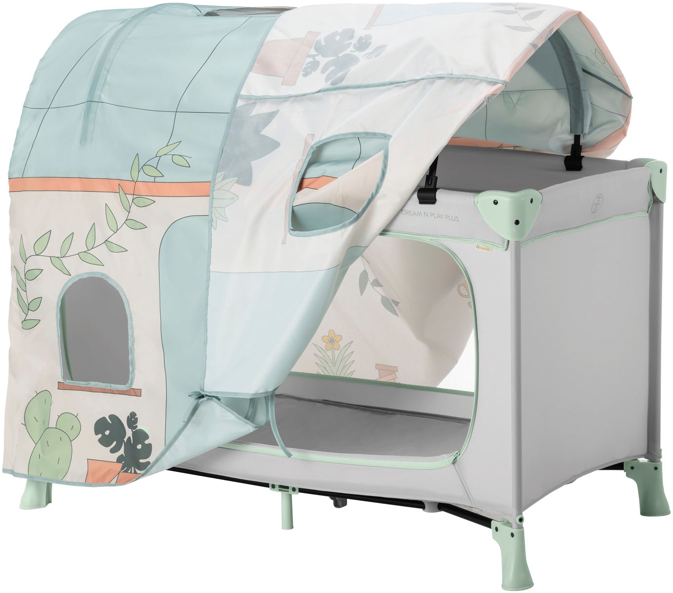 Hauck Bettzelt »Travel Bed Cover, Plants« Ergänzung für hauck Reisebetten (120 x 60 cm)