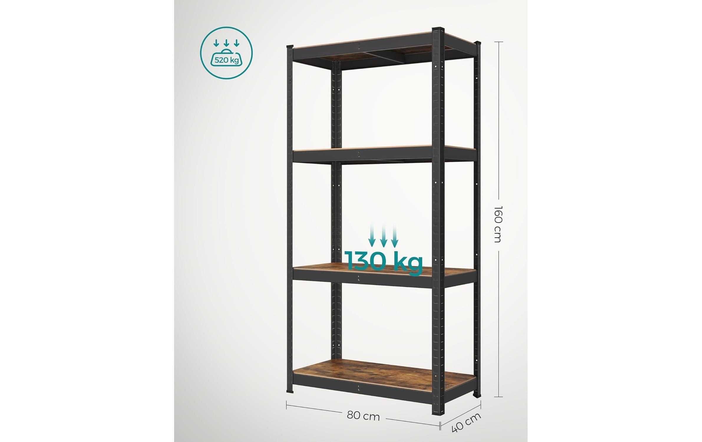 SONGMICS Regal »mit 4 Ablagen«