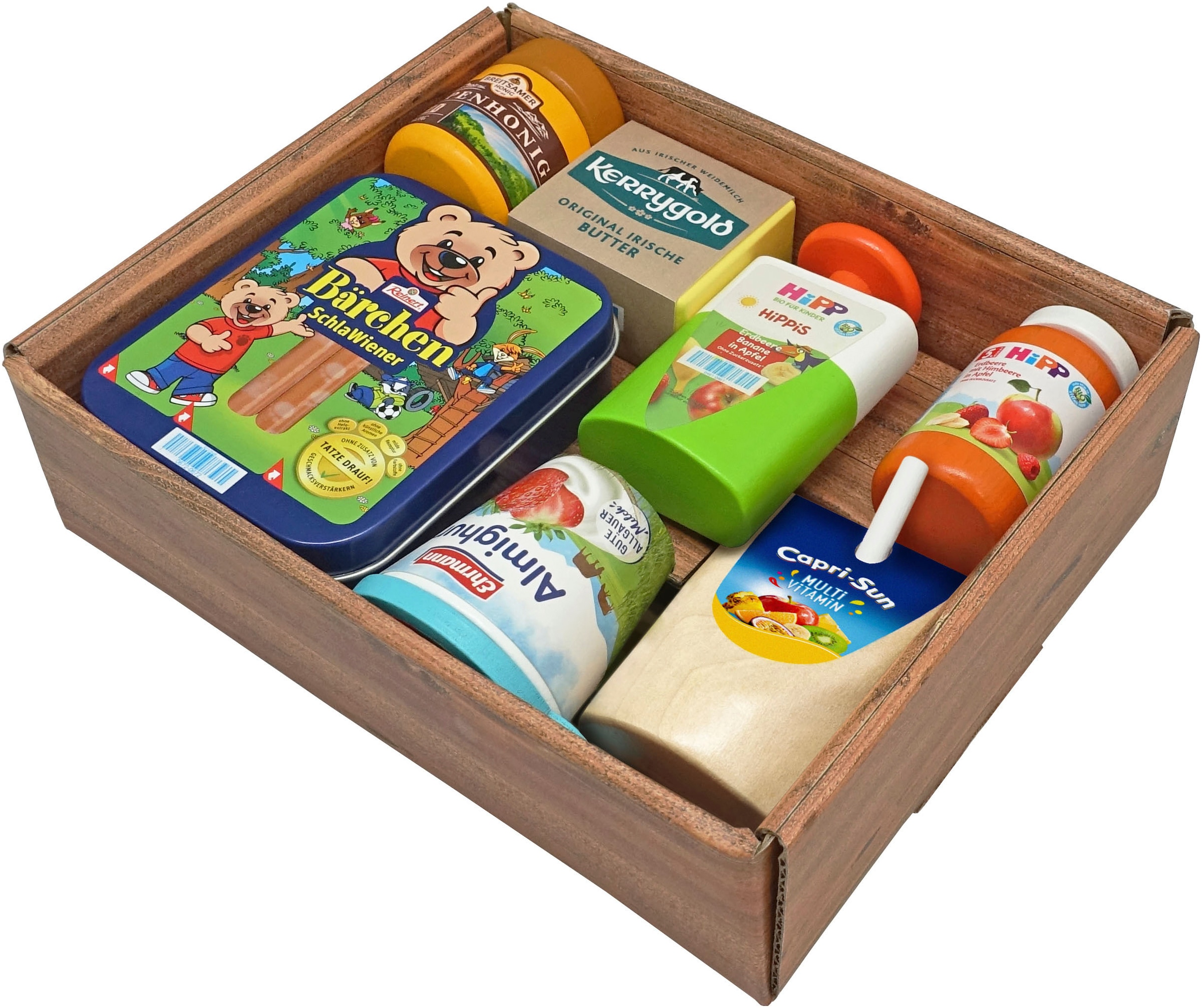 Tanner Kaufladensortiment »Grosses Kaufladen Set aus Holz mit 7 Markenminiaturen« aus Holz, FSC® - schützt Wald