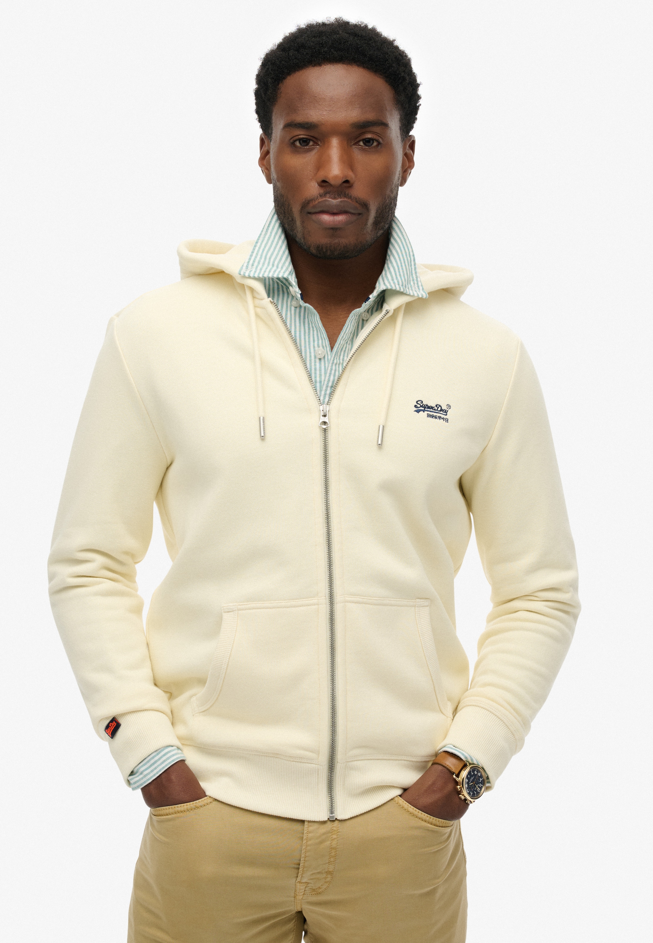 Superdry Sweat à capuche »ESSENTIAL LOGO ZIP HOODIE HB« Baumwollmischung, slim fit