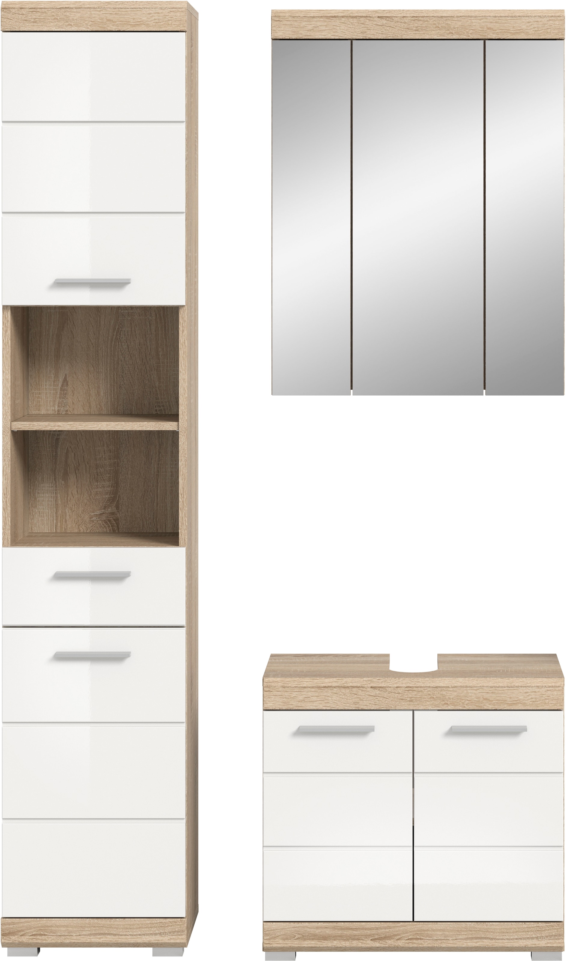 welltime Ensemble de meubles de salle de bain »SIENA, 3 teilig, bestehend aus:« Ensemble, BEST-SELLER !, 3 cuis tlg.