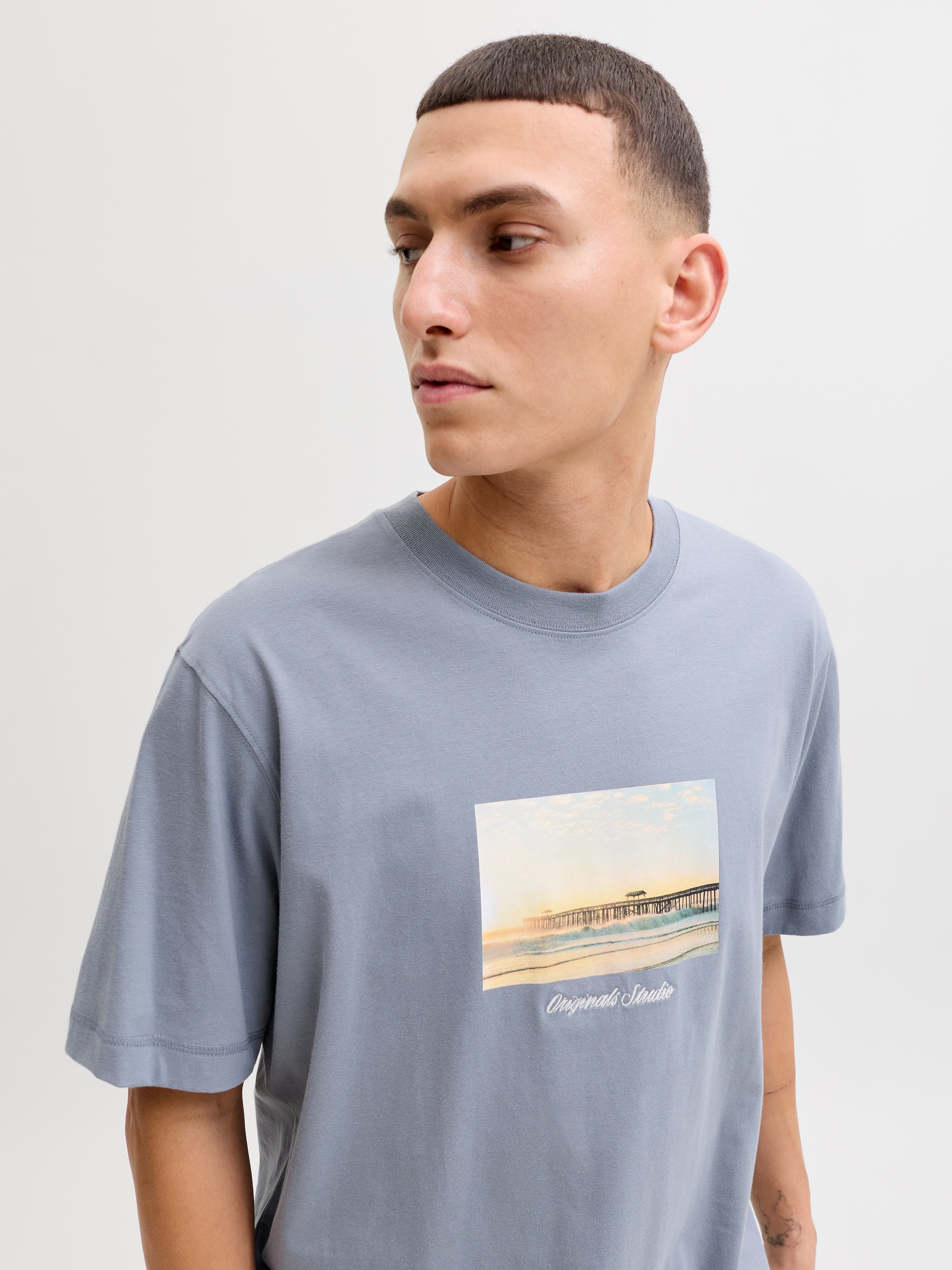 Jack & Jones T-Shirt »JORNORREBRO PHOTO TEE SS CREW NECK« Baumwolle, relaxed fit