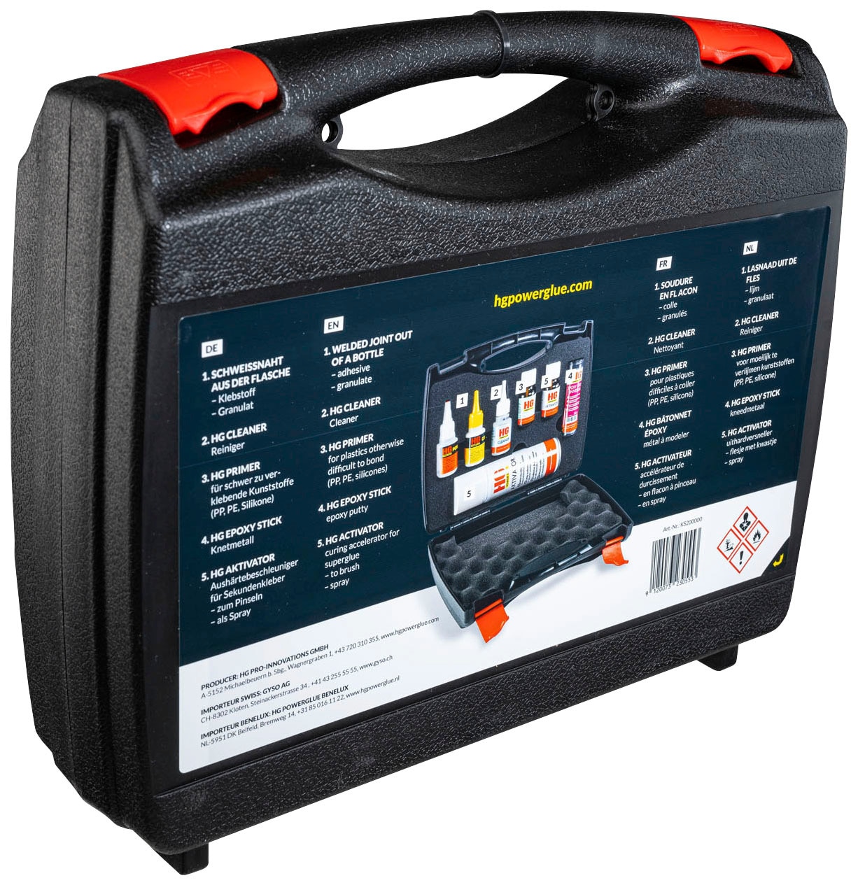 HG Reparatur-Set »PowerGlue« 7 Stk. tlg. XXL-Profikoffer, die Schweissnaht aus der Flasche