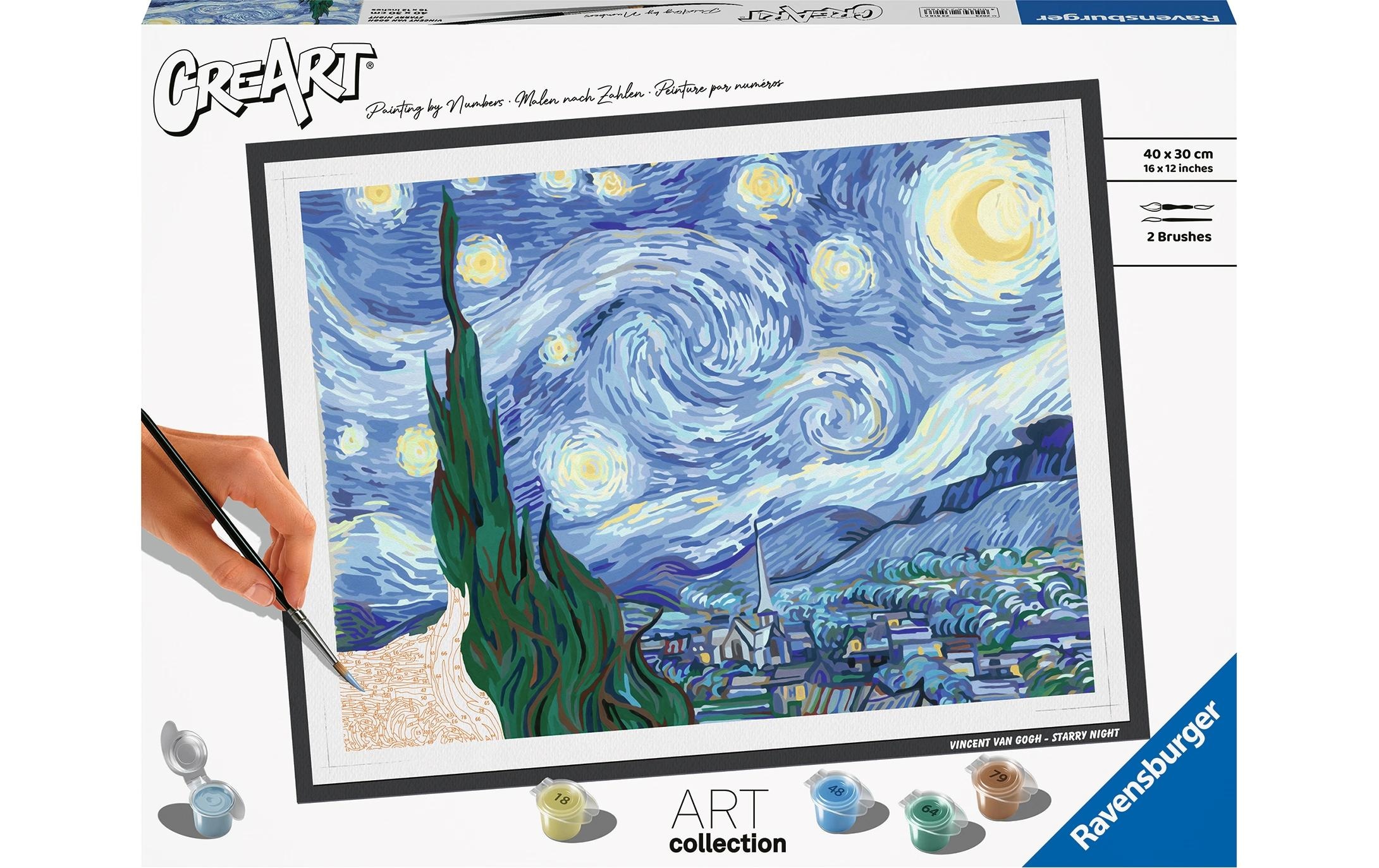 Ravensburger Malen nach Zahlen »CreArt, ART Collection, Starry Night (Van Gogh)« Made in Europe