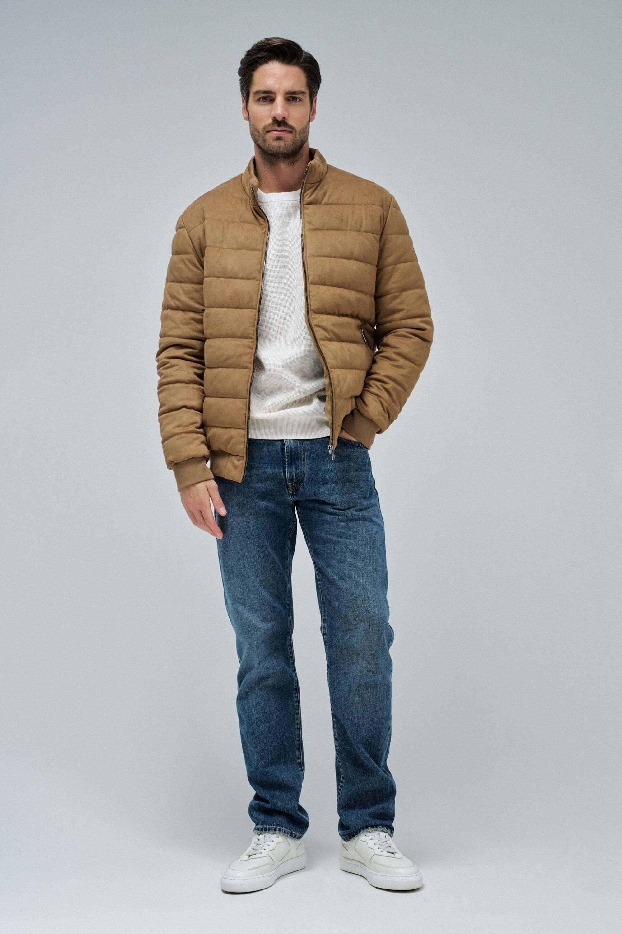 Salsa Steppjacke »Salsa Jeans Steppjacke Suede Puffer Bomber Jacket«