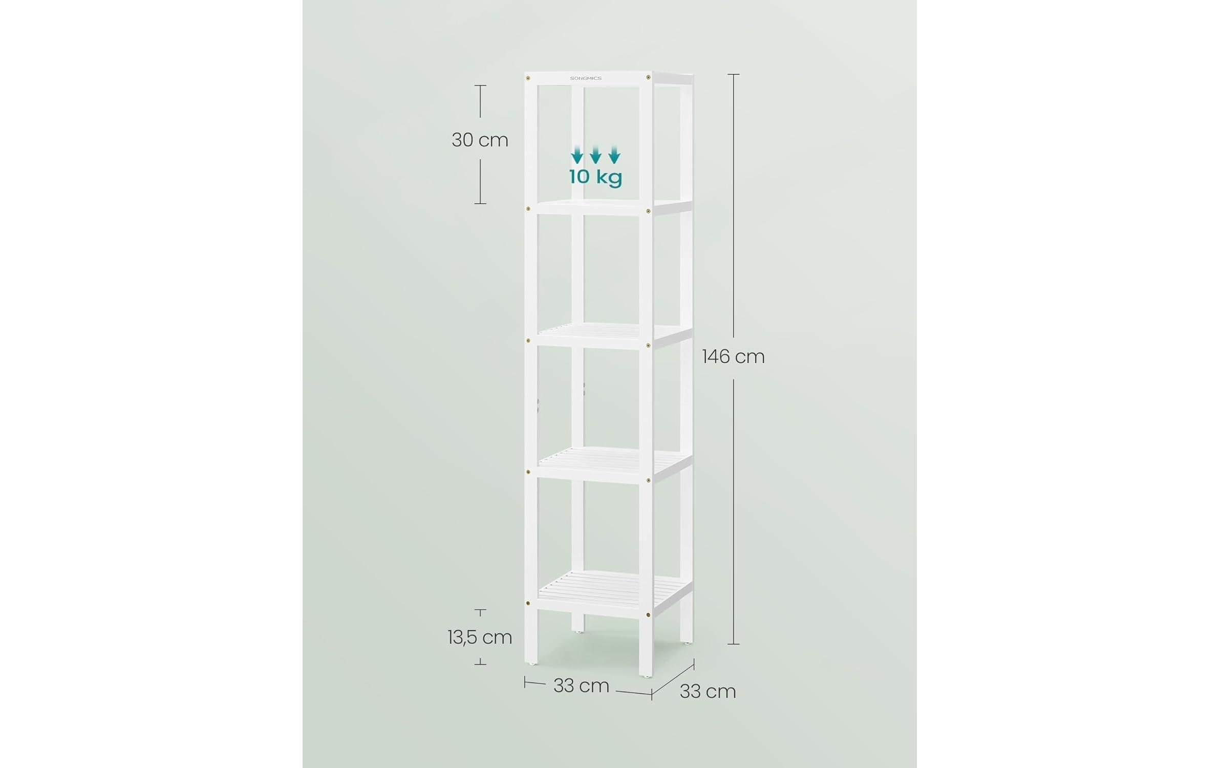 SONGMICS Regal »mit 5 Ebenen 33 x 33 x 146 cm«