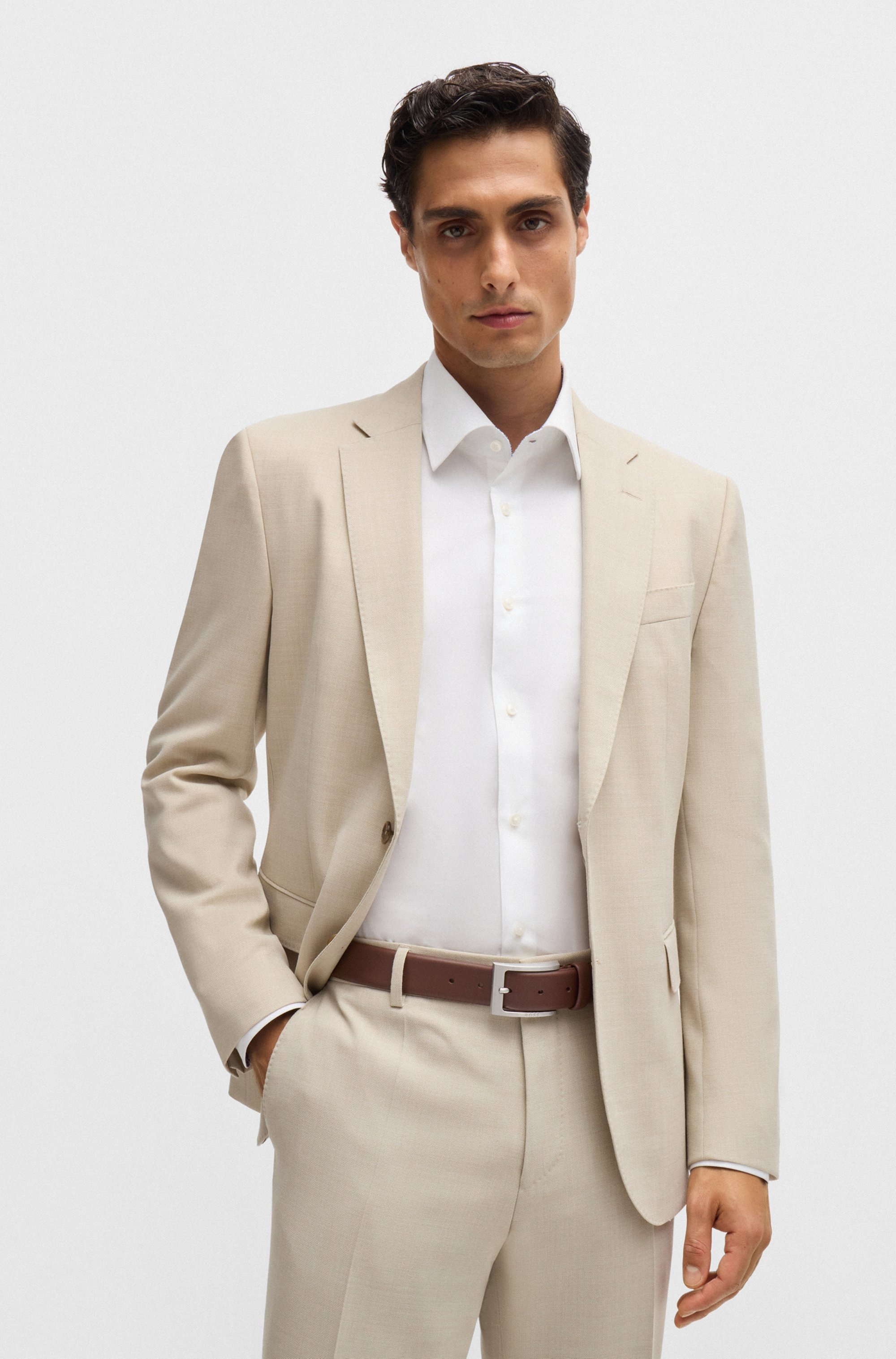 BOSS Ceinture en cuir aus Nappaleder mit BOSS Logo-Dornschliesse