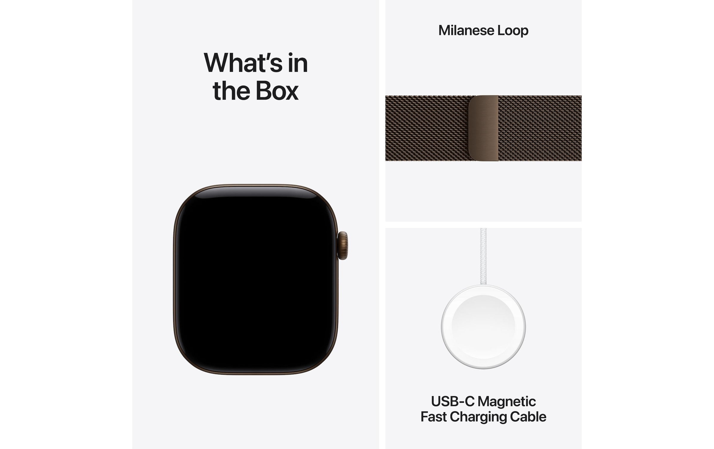 Apple Smartwatch »Apple Watch S12 Bronze Aluminium, Milanese Loop«(46/ 1,81 ″)