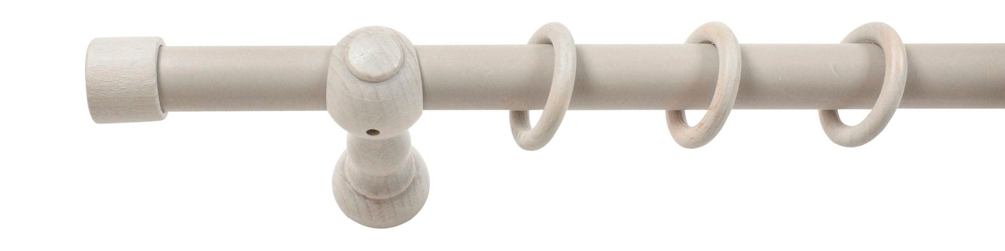 SN DECO GROUP Gardinenstange »Cafiro« 1 läufig-läufig Fixmass 28 mm, Holz, verschiedene Längen und Farben, Komplettset
