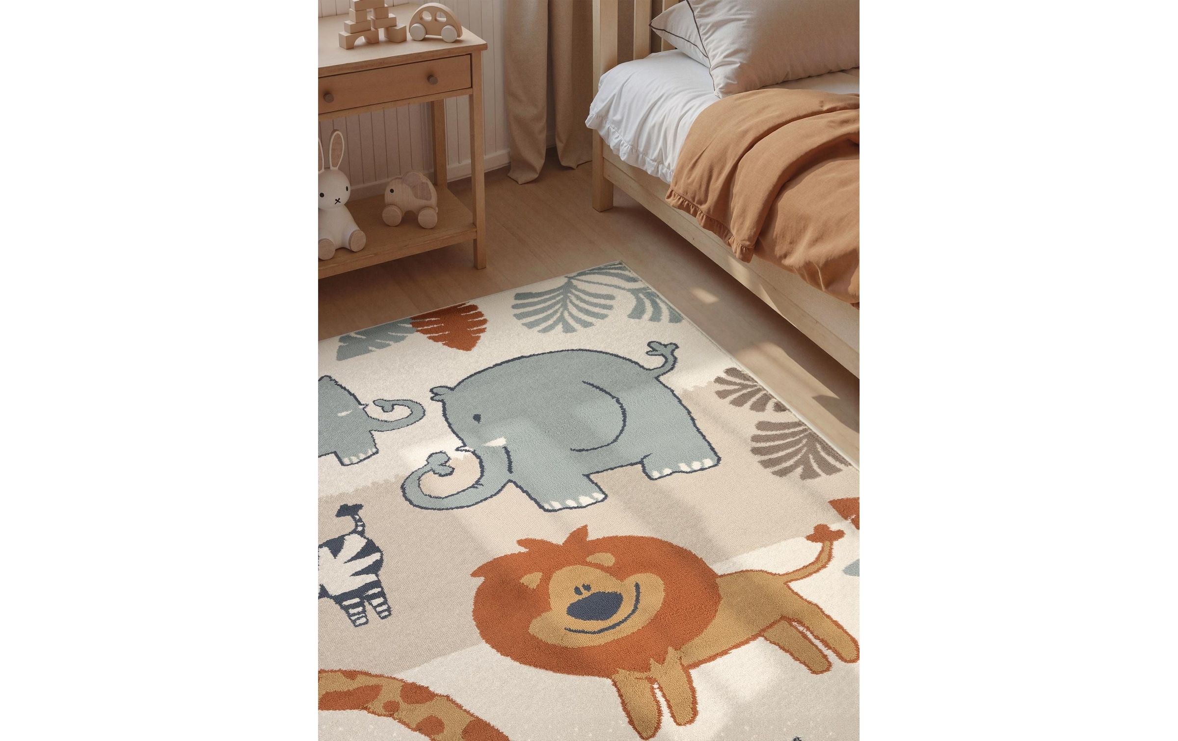 HANSE Home Tapis pour enfants »Savanna« Rectangulaire 10 mm Höhe Pflegeleicht, Weich, Kinderzimmer, Spielteppich, Spielunterlage