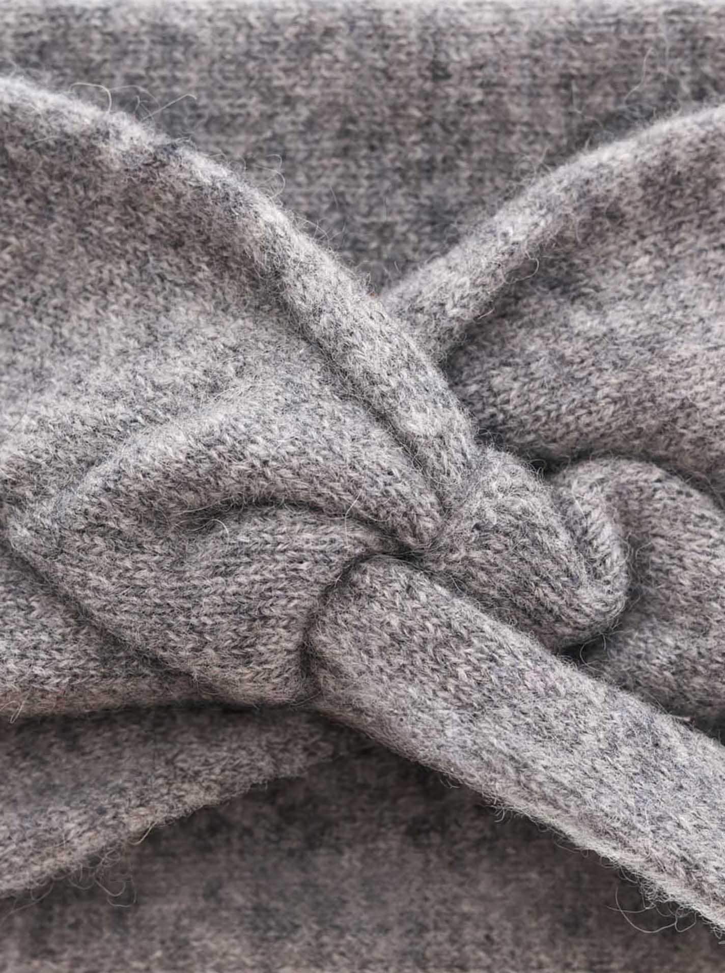 Zwillingsherz Stirnband »"Classic"« Knoten vorn, Cashmere, Feinstrick