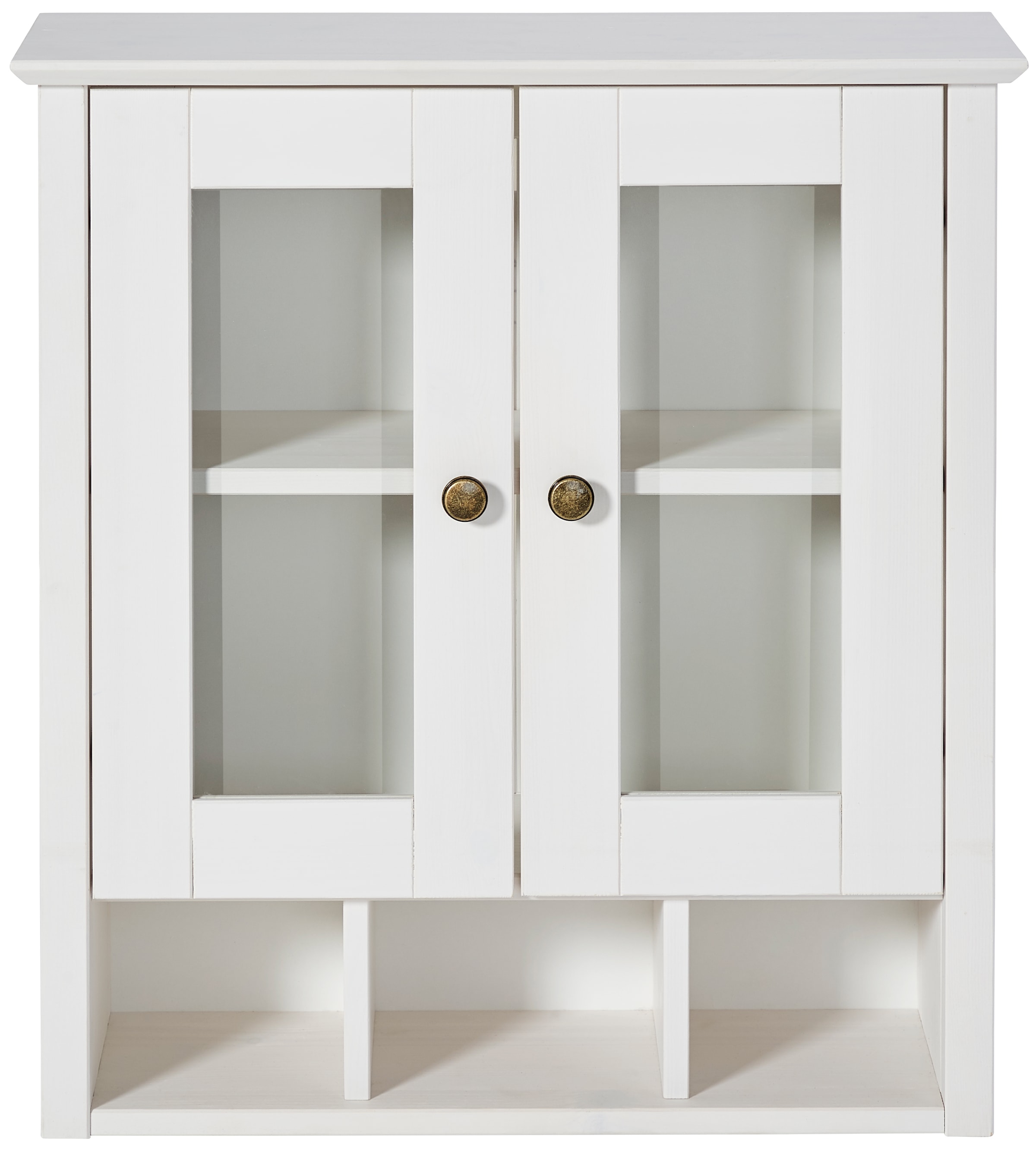 Home affaire Armoire suspendue »Vili« Badezimmerschrank, mit Glastüren, Breite 60 cm, aus Massivholz