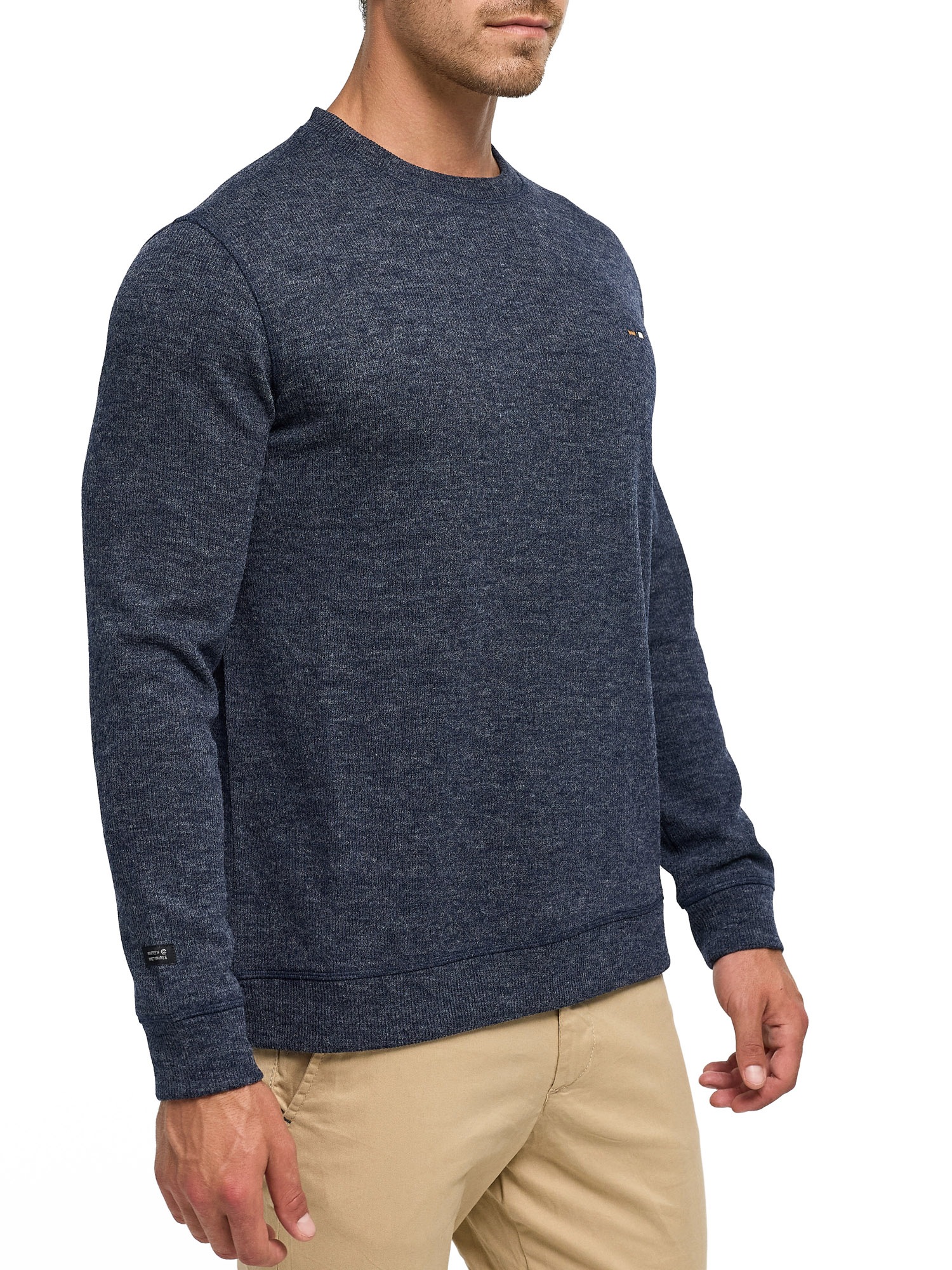 Indicode Sweatshirt »INDorburn O-Neck«, Materialmix, regular fit
