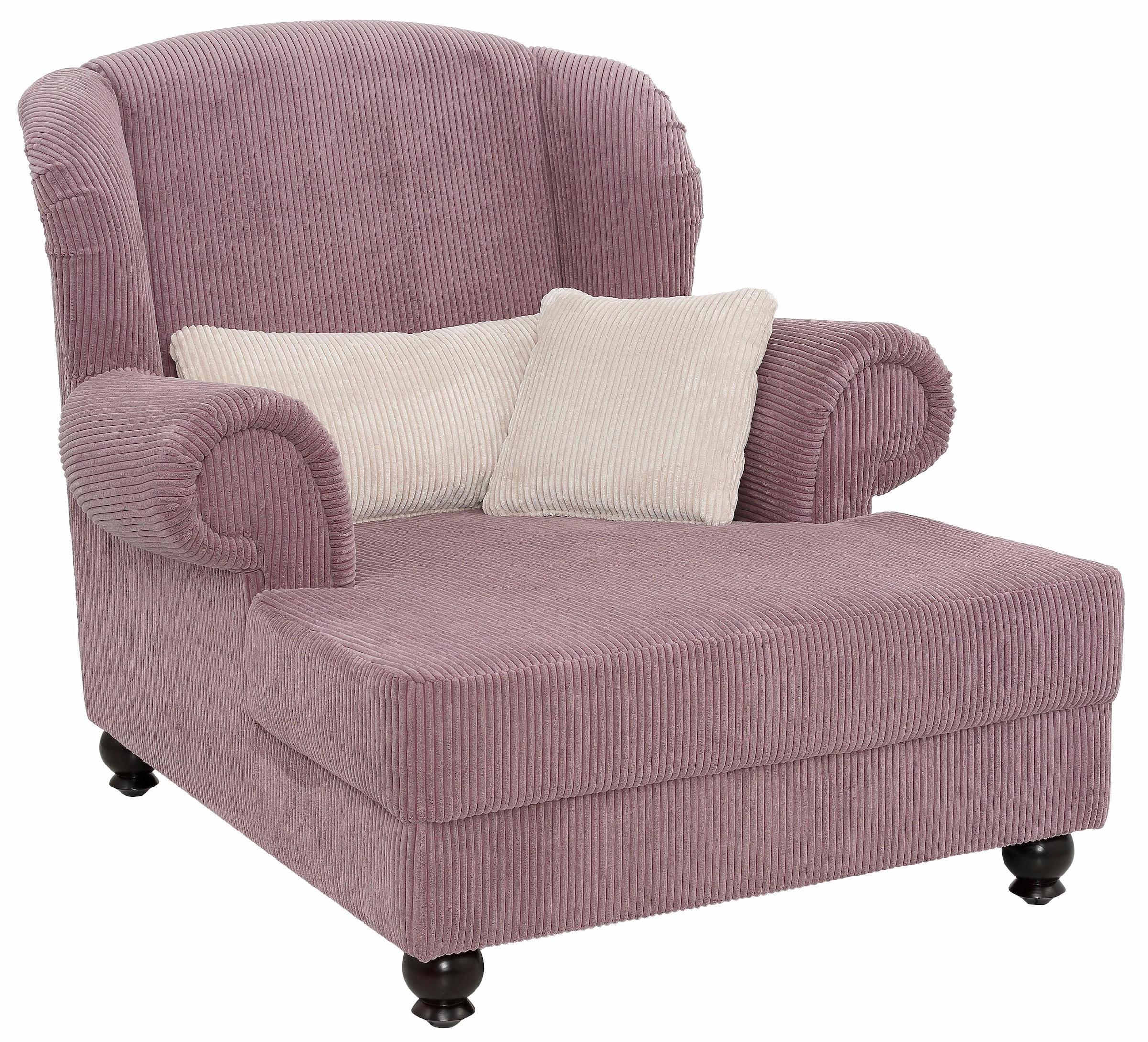 Home affaire Fauteuil XXL »King Henry, Sessel, Ohrensessel, Relaxsessel, Big Sessel, Breite 121cm« mit Federkern, in legerer Polsterung und  losen Kissen