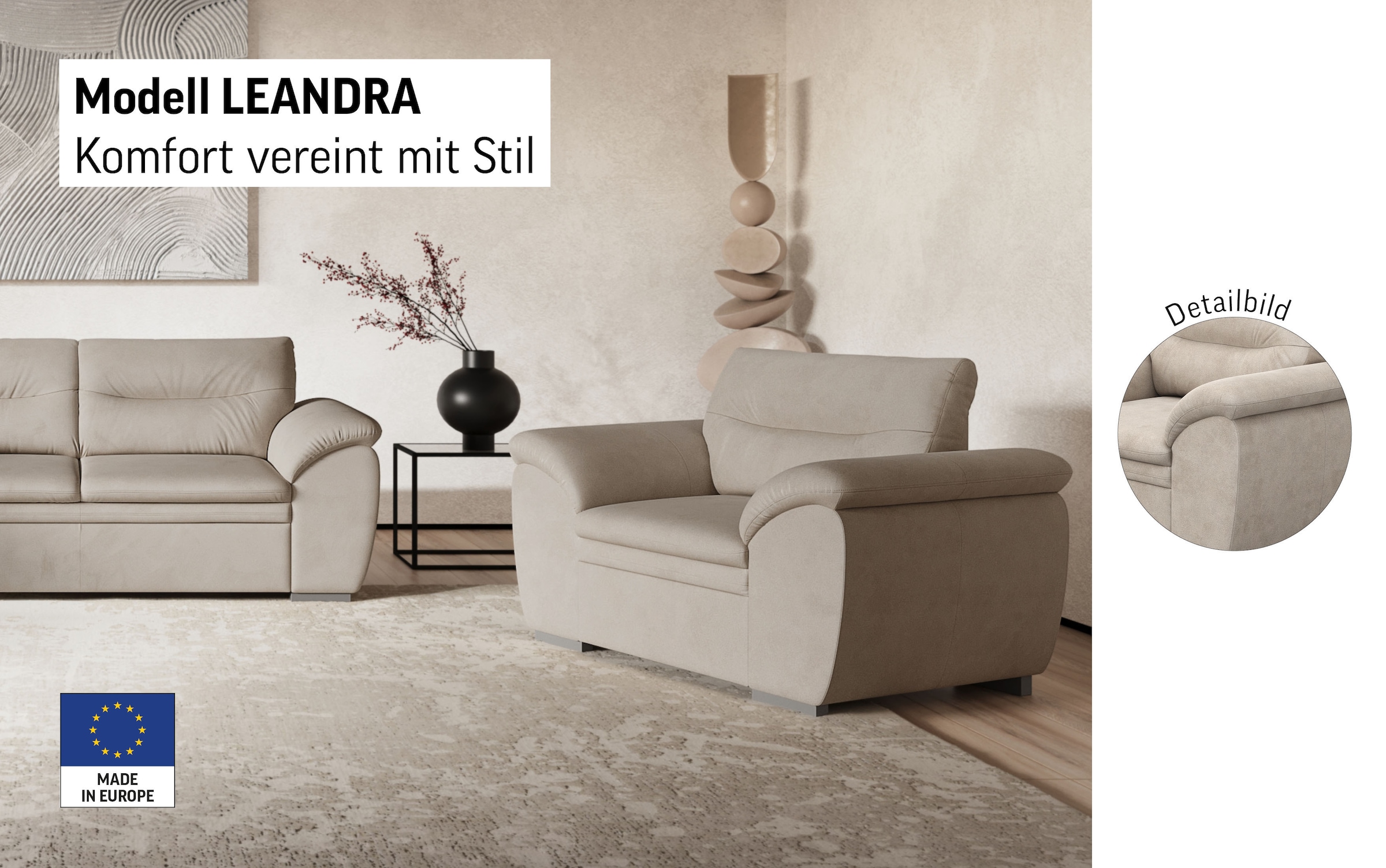COTTA Fauteuil »Leandra« Polstergarnitur, auch als Set erhältlich