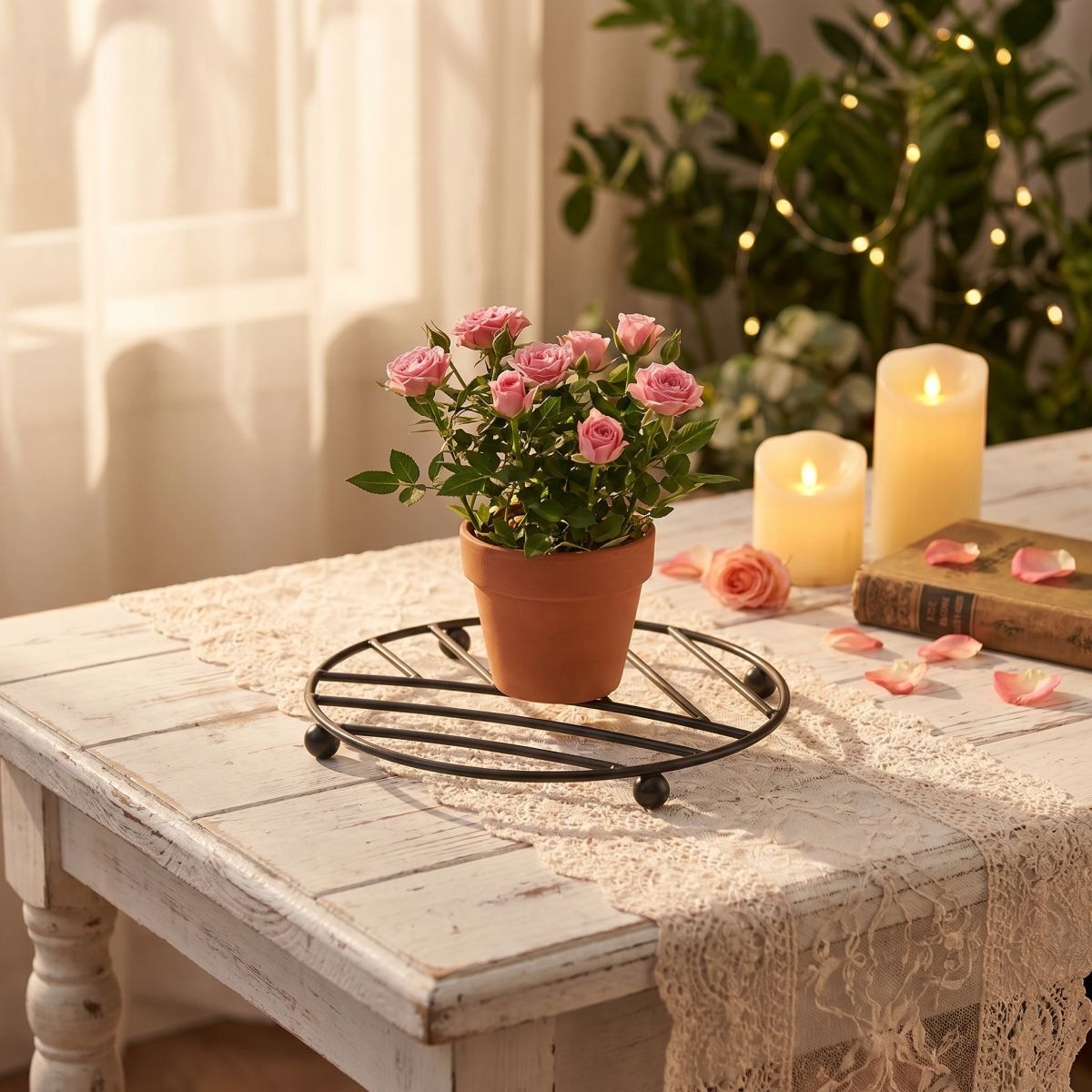 Ambiente Haus Dessous de pot de fleurs »Untersetzer in schwarz (D) 20cm« für Blumen, Töpfe und Pfannen